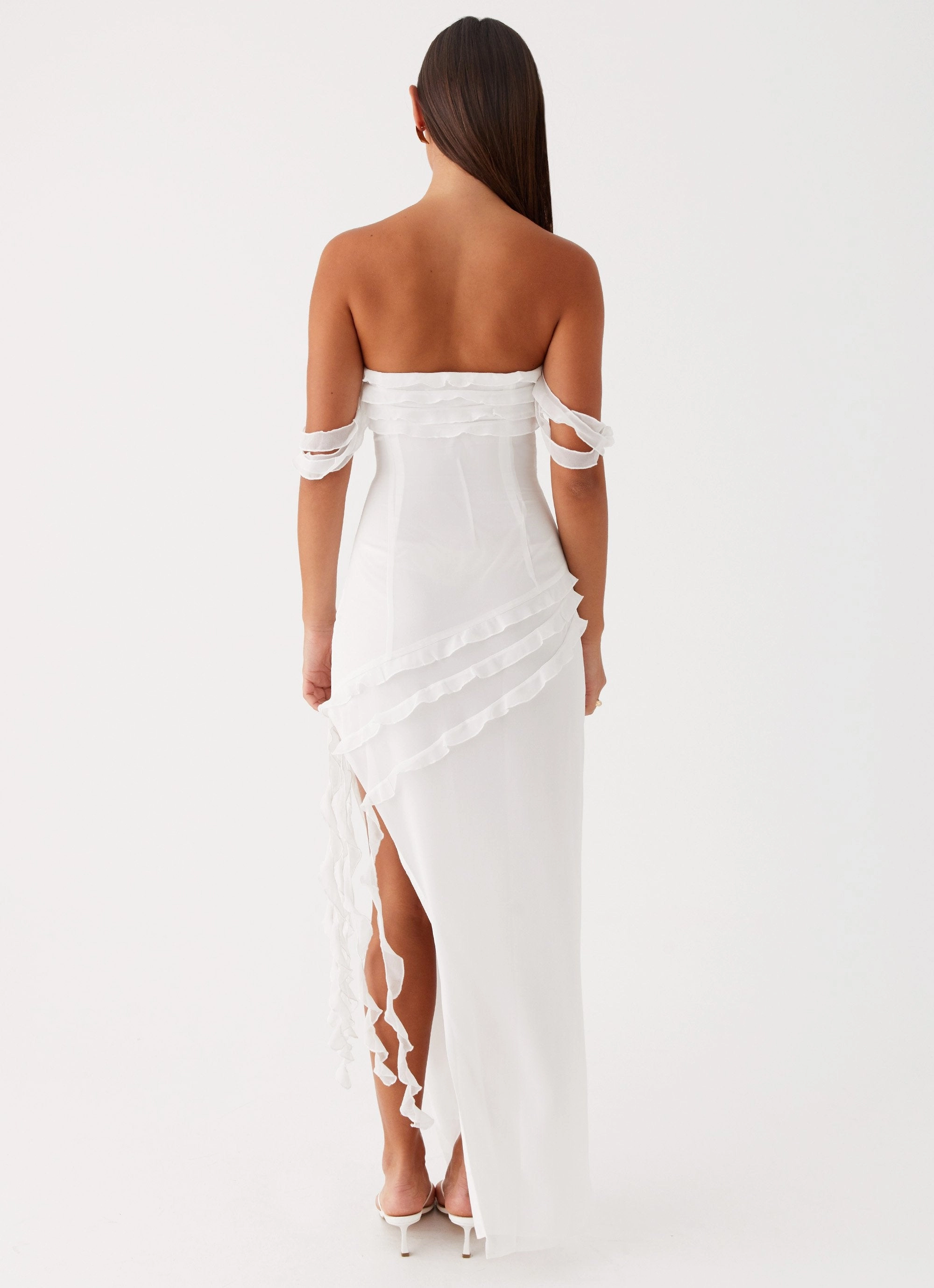 Fluid Cut Alaska Maxi Dress - White