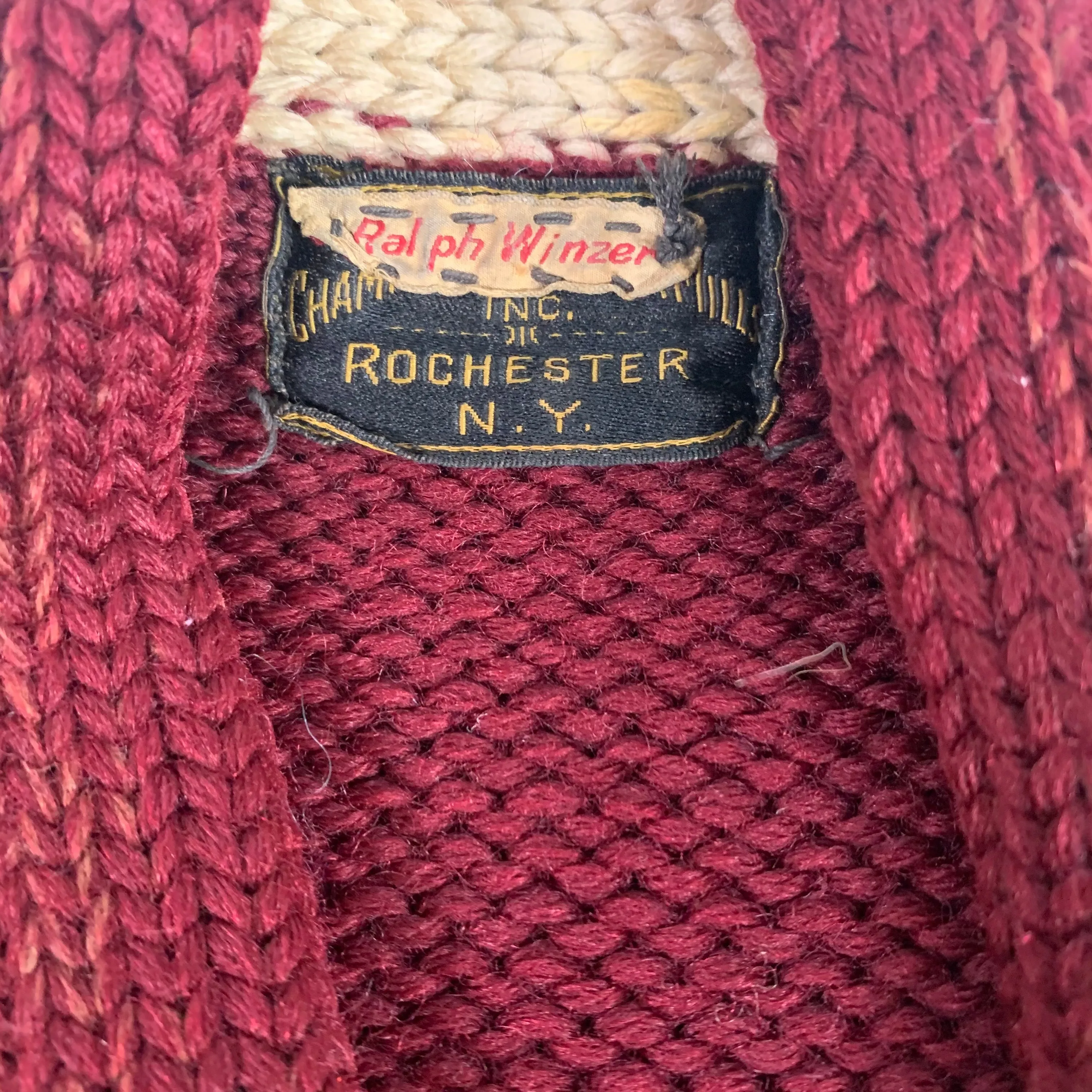 Vintage 1930s Champion "Shawl V Neck" Sweater