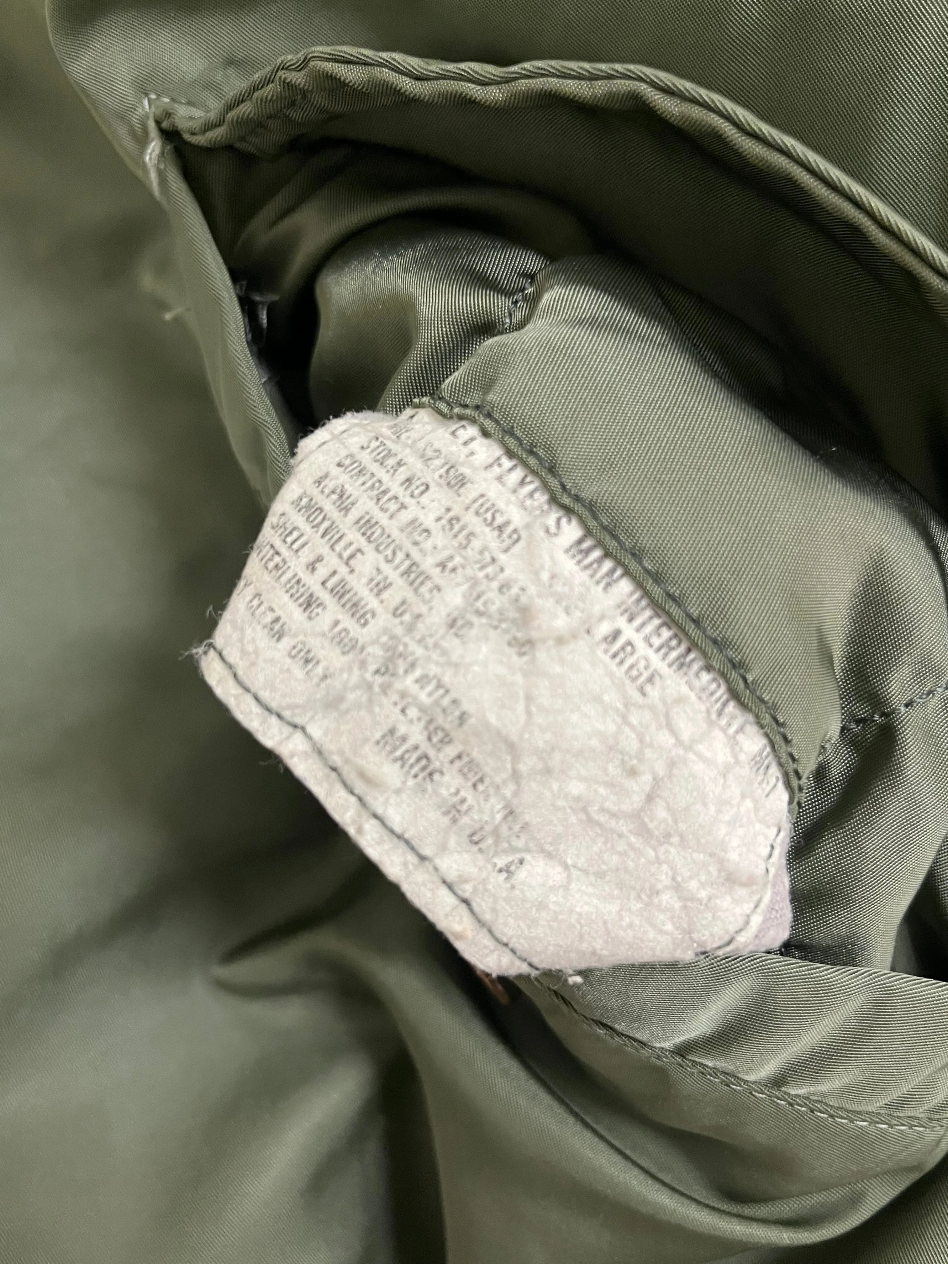 Vintage 1990’s Alpha Reversible MA-1 Bomber Jacket