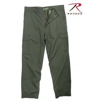 Vintage 6-Pocket Flat Front Fatigue Pants Olive Drab SALE!