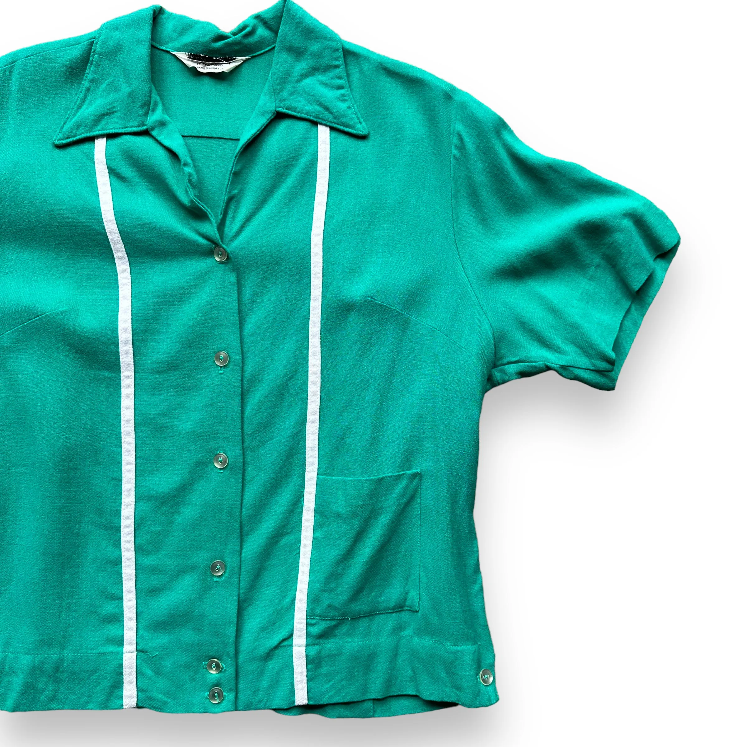 Vintage Angeltown Rayon Blend Bowling Shirt SZ M | Vintage Rayon Bowling Shirt | Barn Owl Vintage Seattle