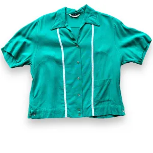 Vintage Angeltown Rayon Blend Bowling Shirt SZ M | Vintage Rayon Bowling Shirt | Barn Owl Vintage Seattle