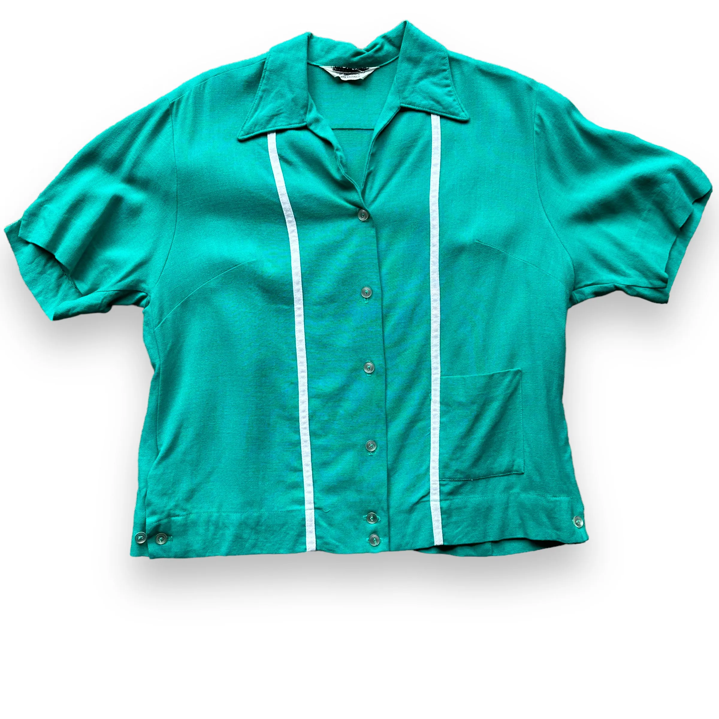 Vintage Angeltown Rayon Blend Bowling Shirt SZ M | Vintage Rayon Bowling Shirt | Barn Owl Vintage Seattle