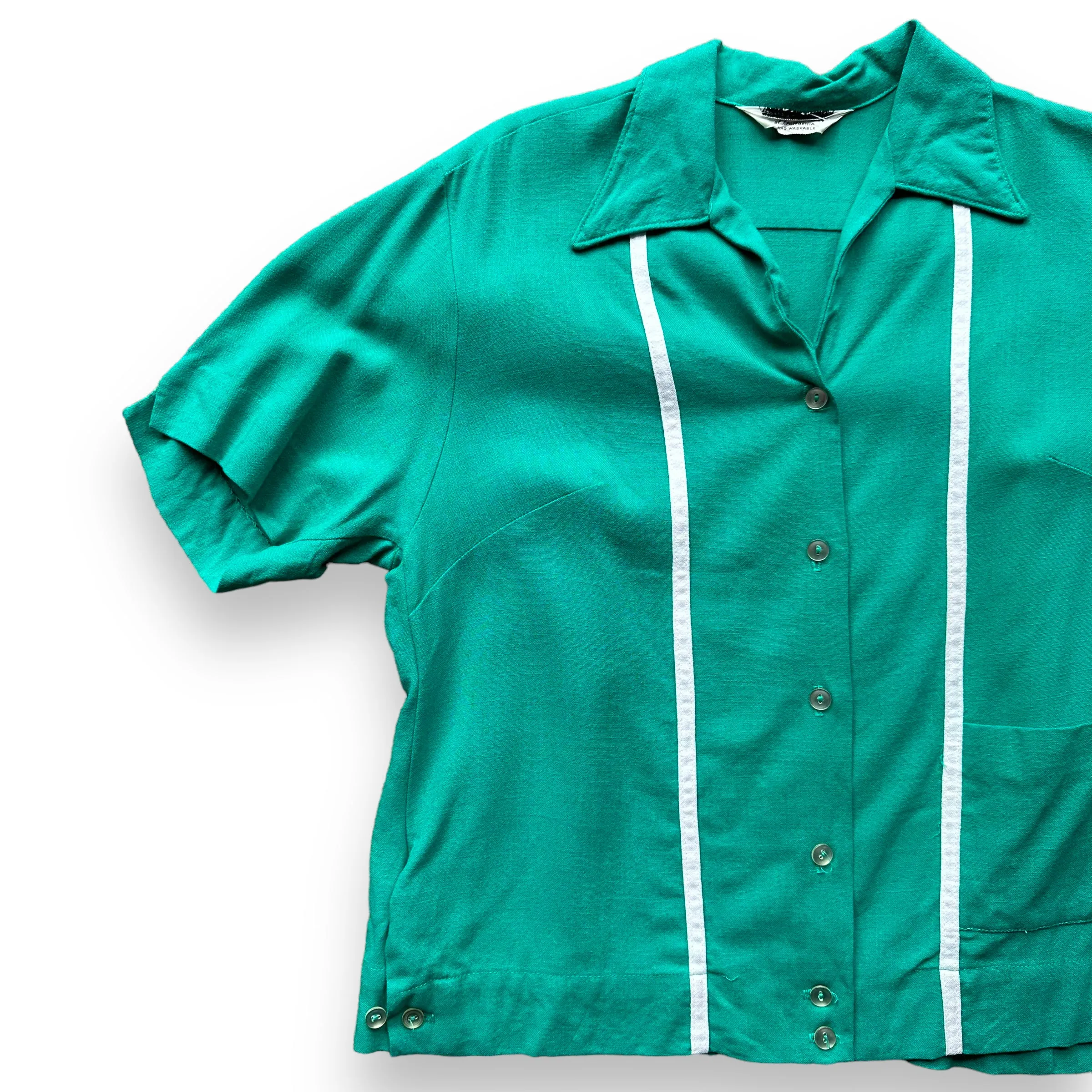 Vintage Angeltown Rayon Blend Bowling Shirt SZ M | Vintage Rayon Bowling Shirt | Barn Owl Vintage Seattle