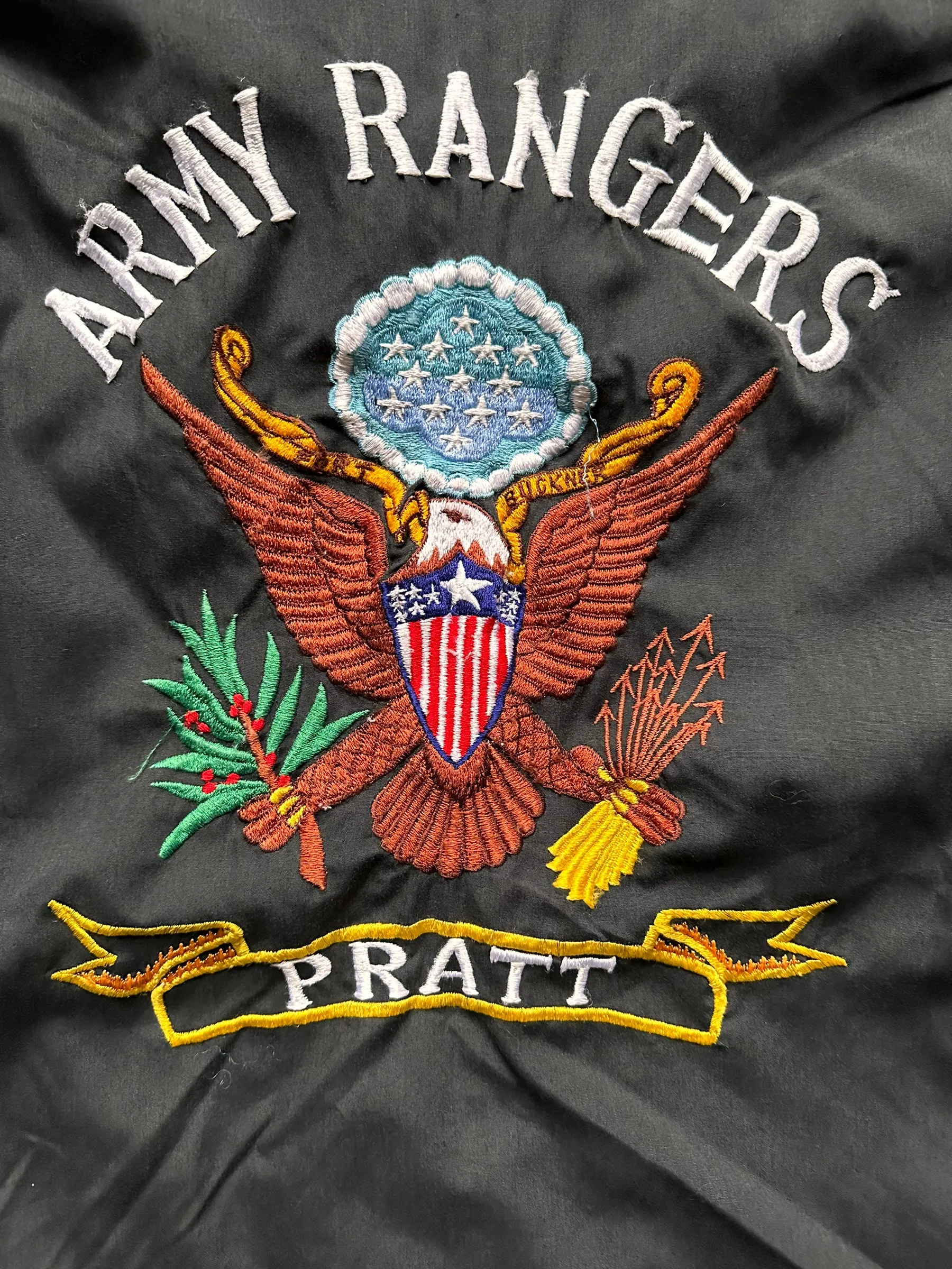 Vintage Army Rangers Bowling Shirt SZ M | Vintage Bowling Shirt Seattle | Barn Owl Vintage Seattle