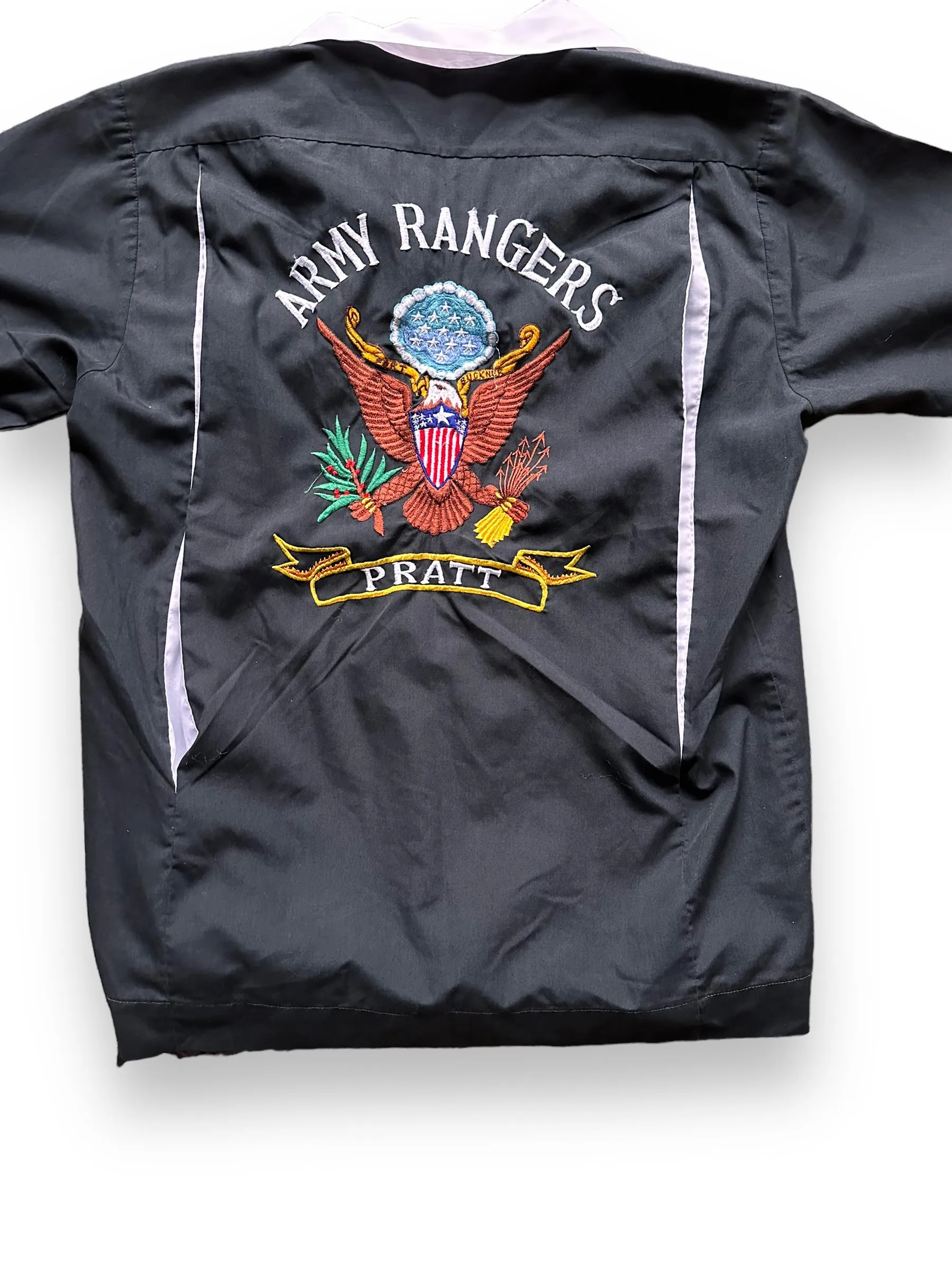 Vintage Army Rangers Bowling Shirt SZ M | Vintage Bowling Shirt Seattle | Barn Owl Vintage Seattle