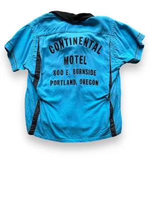 Vintage Continental Motel Portland Oregon Rayon Bowling Shirt SZ M | Vintage Bowling Shirt Seattle | Barn Owl Vintage Seattle