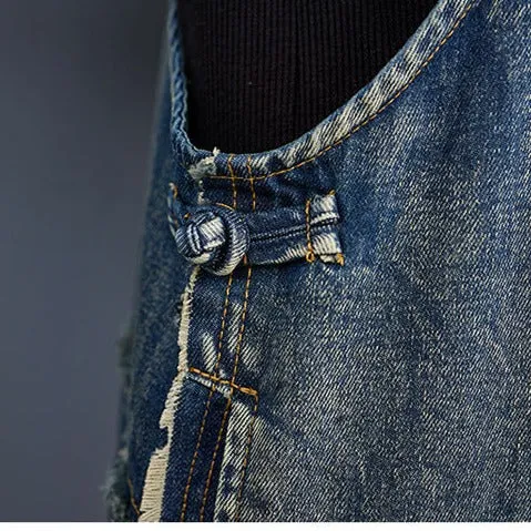 Vintage Denim Baggy Overalls