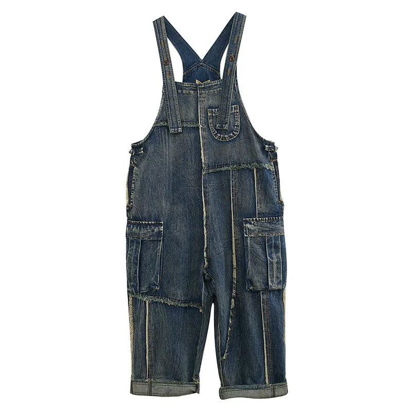 Vintage Denim Baggy Overalls