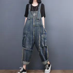 Vintage Denim Baggy Overalls