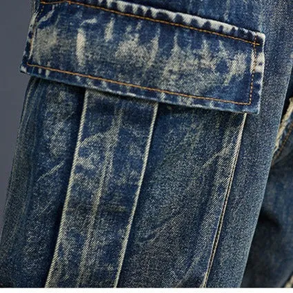 Vintage Denim Baggy Overalls