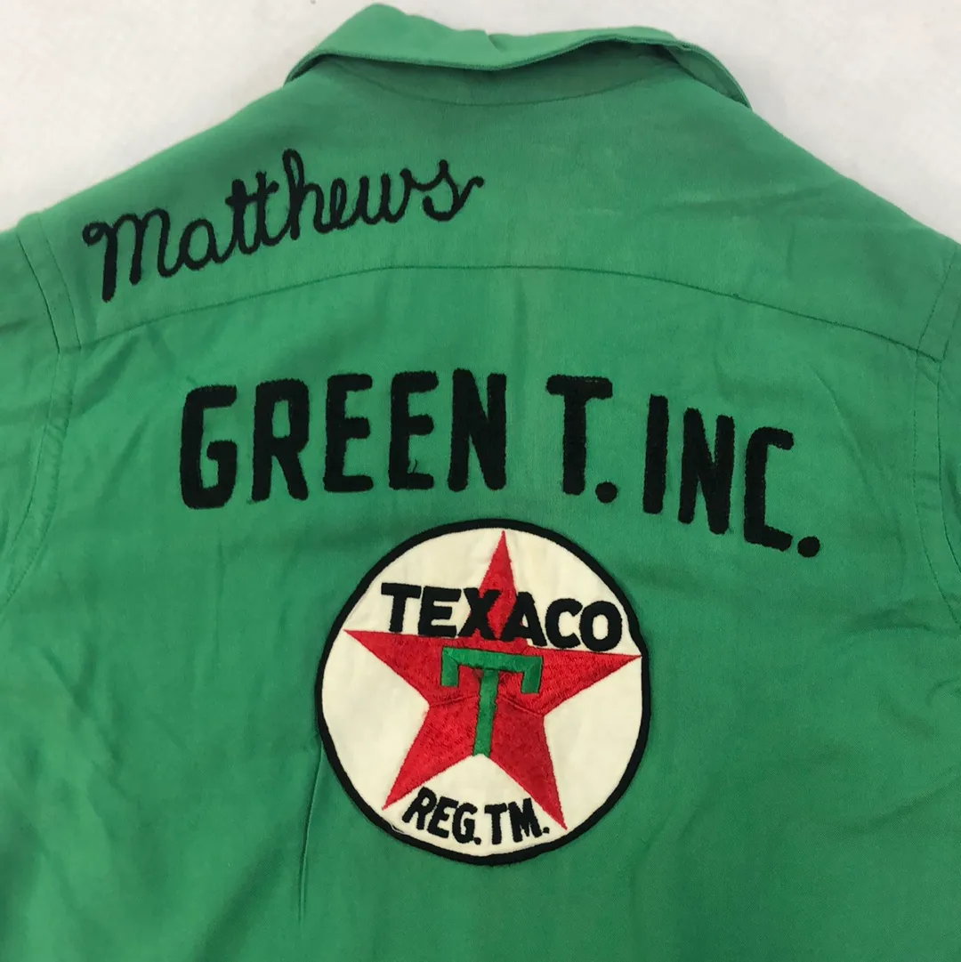 Vintage Green Hilton Bowling Button Up