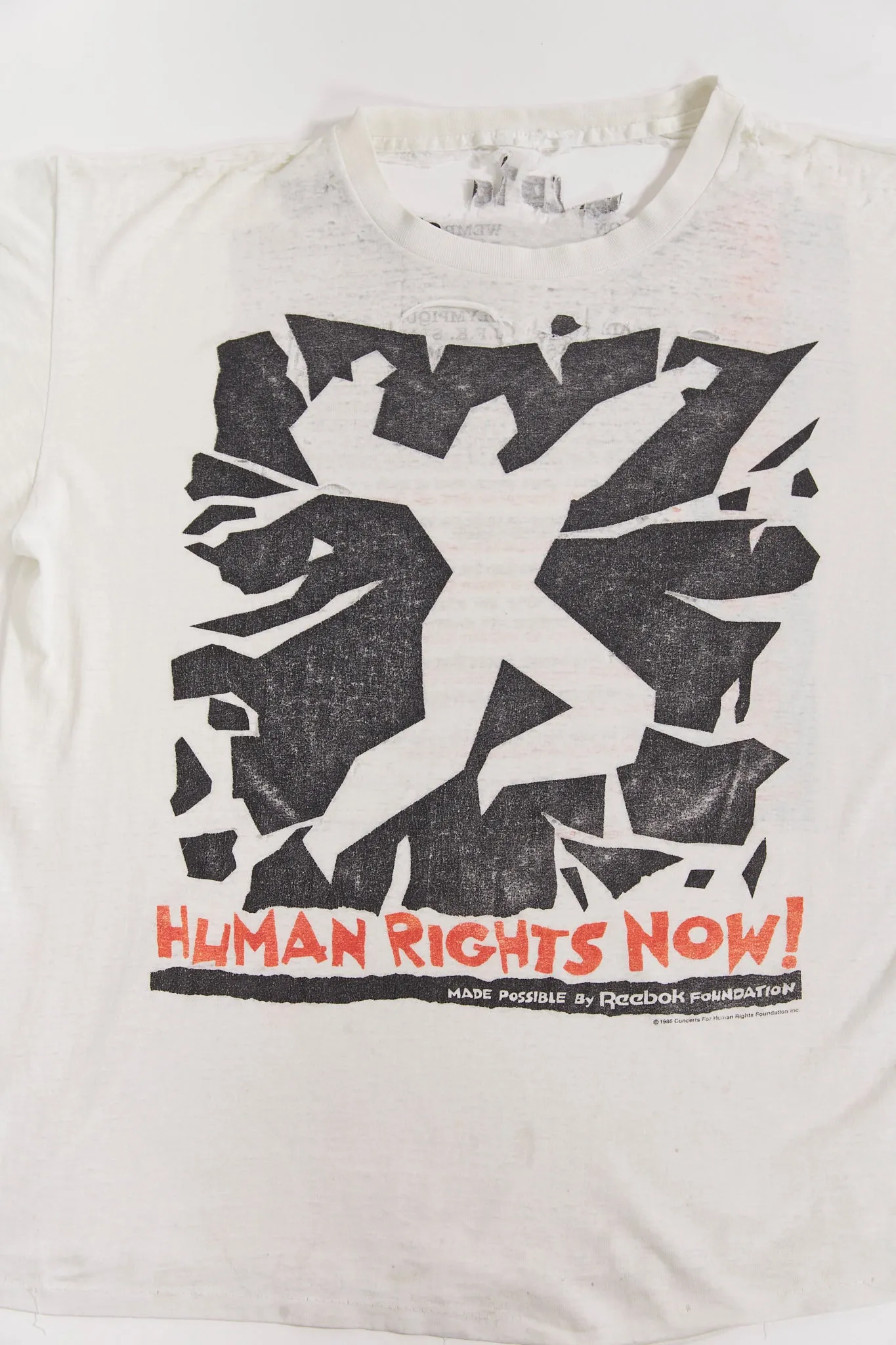 Vintage Human Rights Now! World Tour 1988 T-Shirt (Men's Boxy Large)