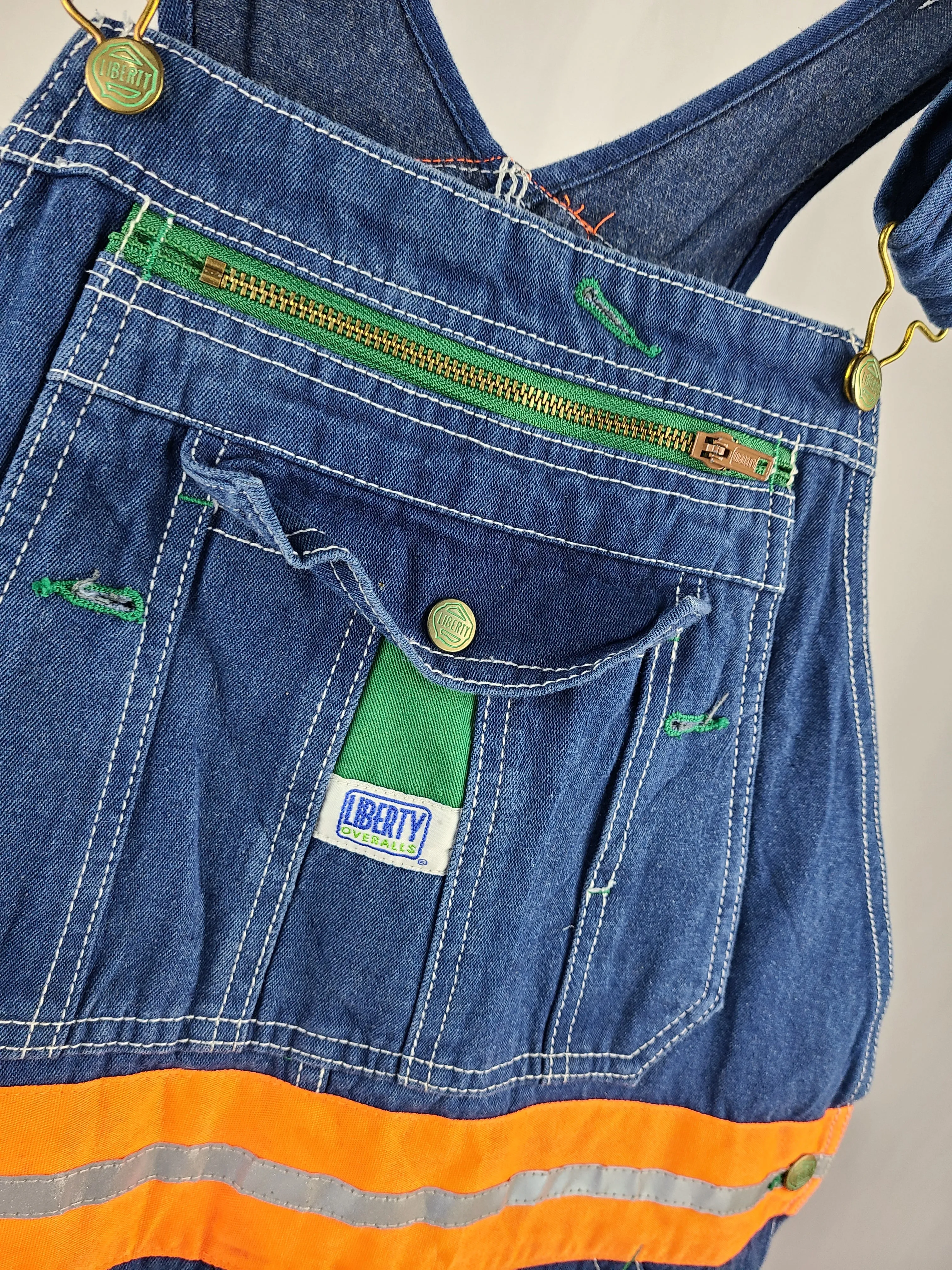 Vintage Liberty Denim Overalls with Reflective