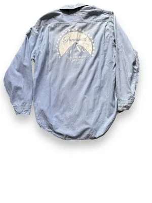 Vintage Penney's Paramount Pictures 100% Cotton Chambray Shirt SZ XL | Vintage Chambray Work Shirt Seattle | Vintage Clothing Seattle