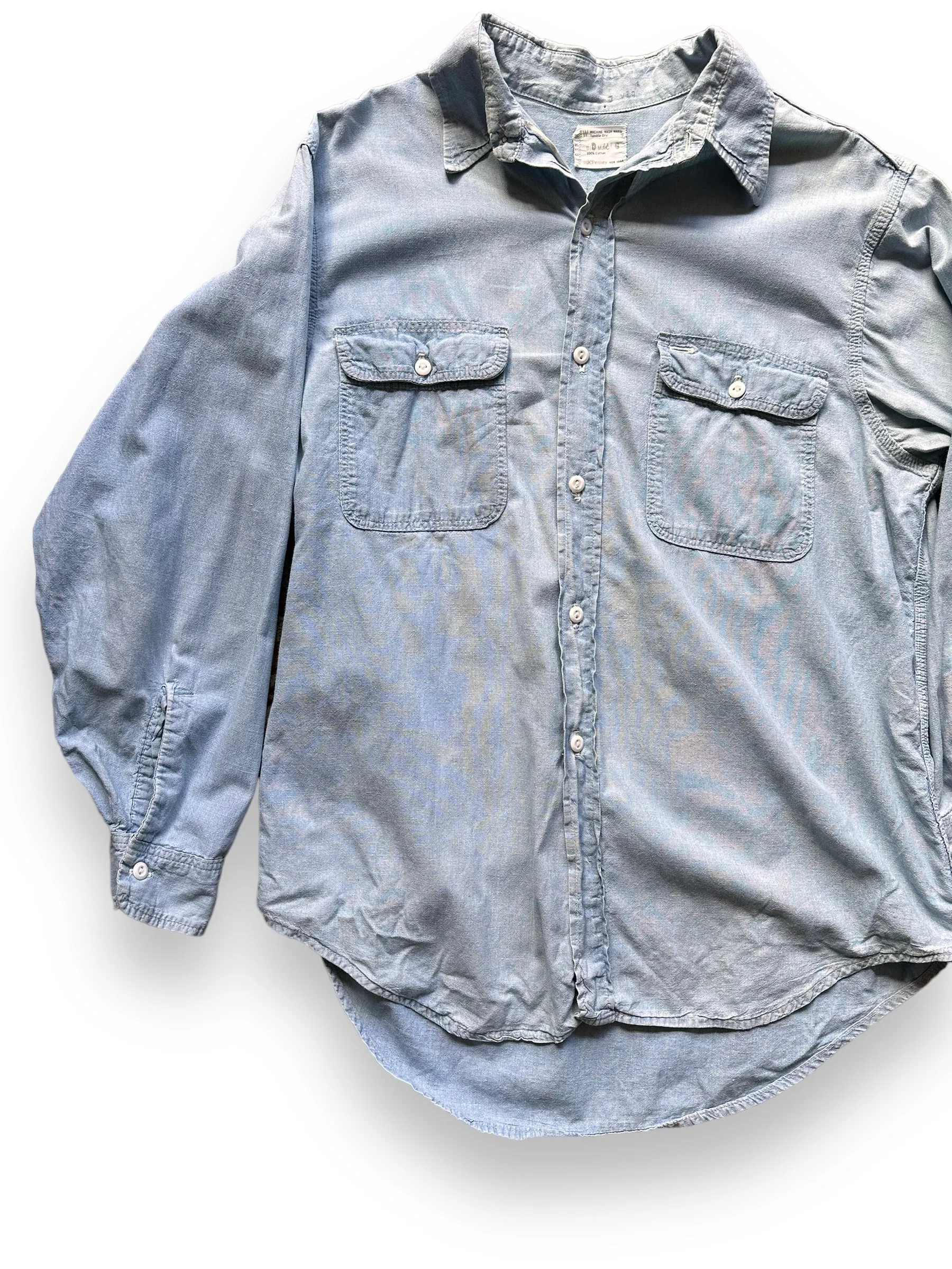 Vintage Penney's Paramount Pictures 100% Cotton Chambray Shirt SZ XL | Vintage Chambray Work Shirt Seattle | Vintage Clothing Seattle