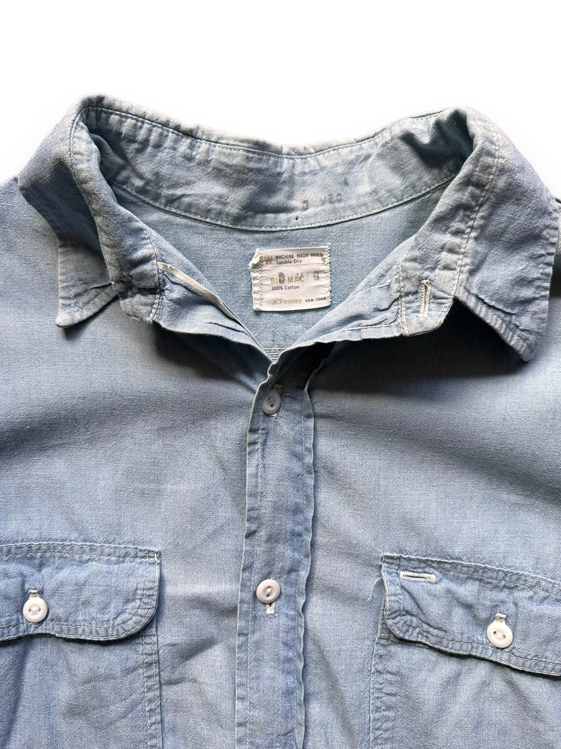 Vintage Penney's Paramount Pictures 100% Cotton Chambray Shirt SZ XL | Vintage Chambray Work Shirt Seattle | Vintage Clothing Seattle