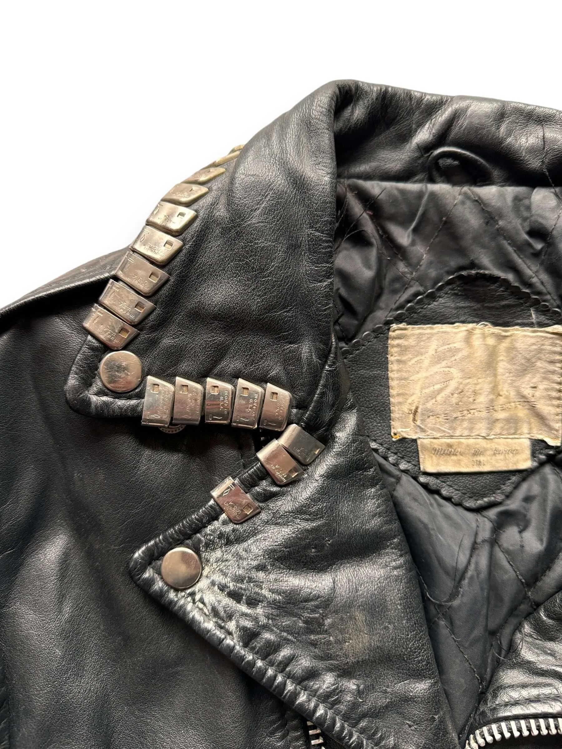Vintage Sisters of Mercy Studded Leather Jacket SZ M