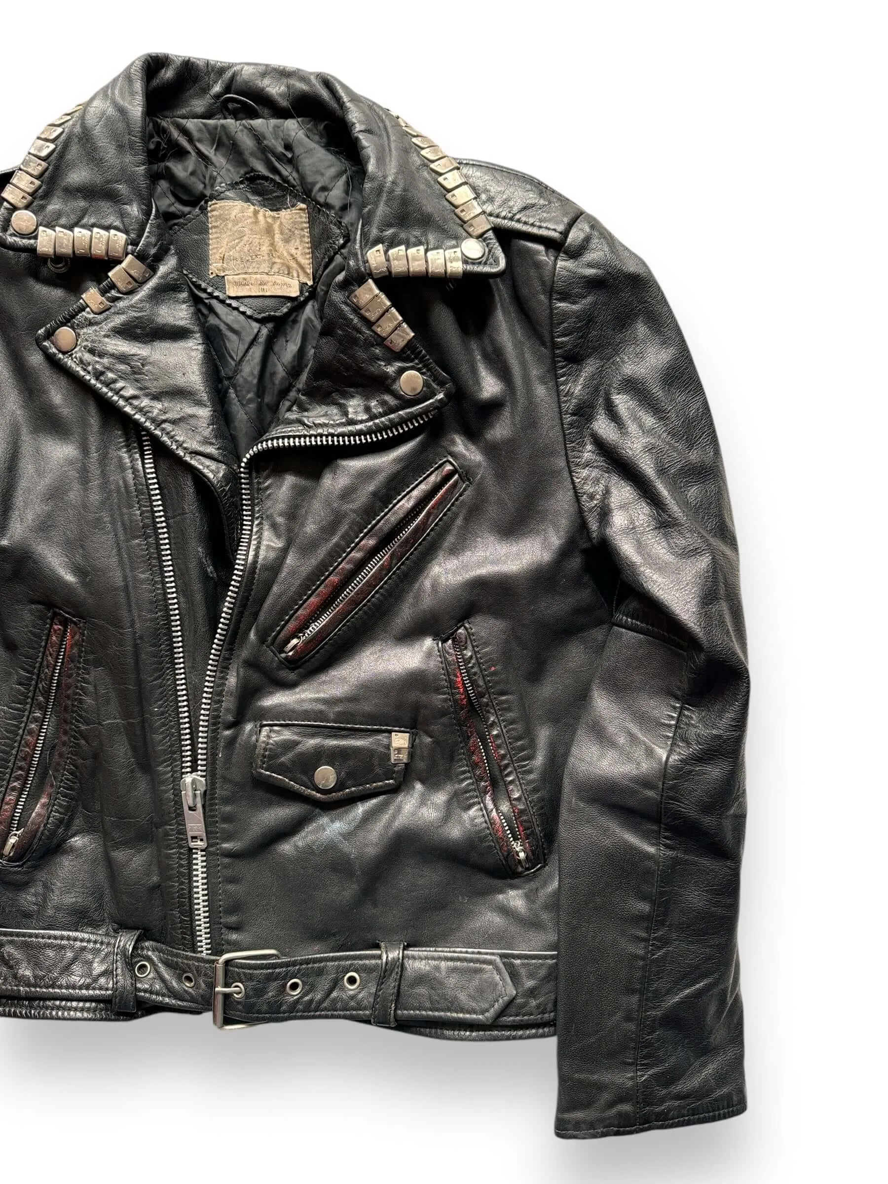 Vintage Sisters of Mercy Studded Leather Jacket SZ M