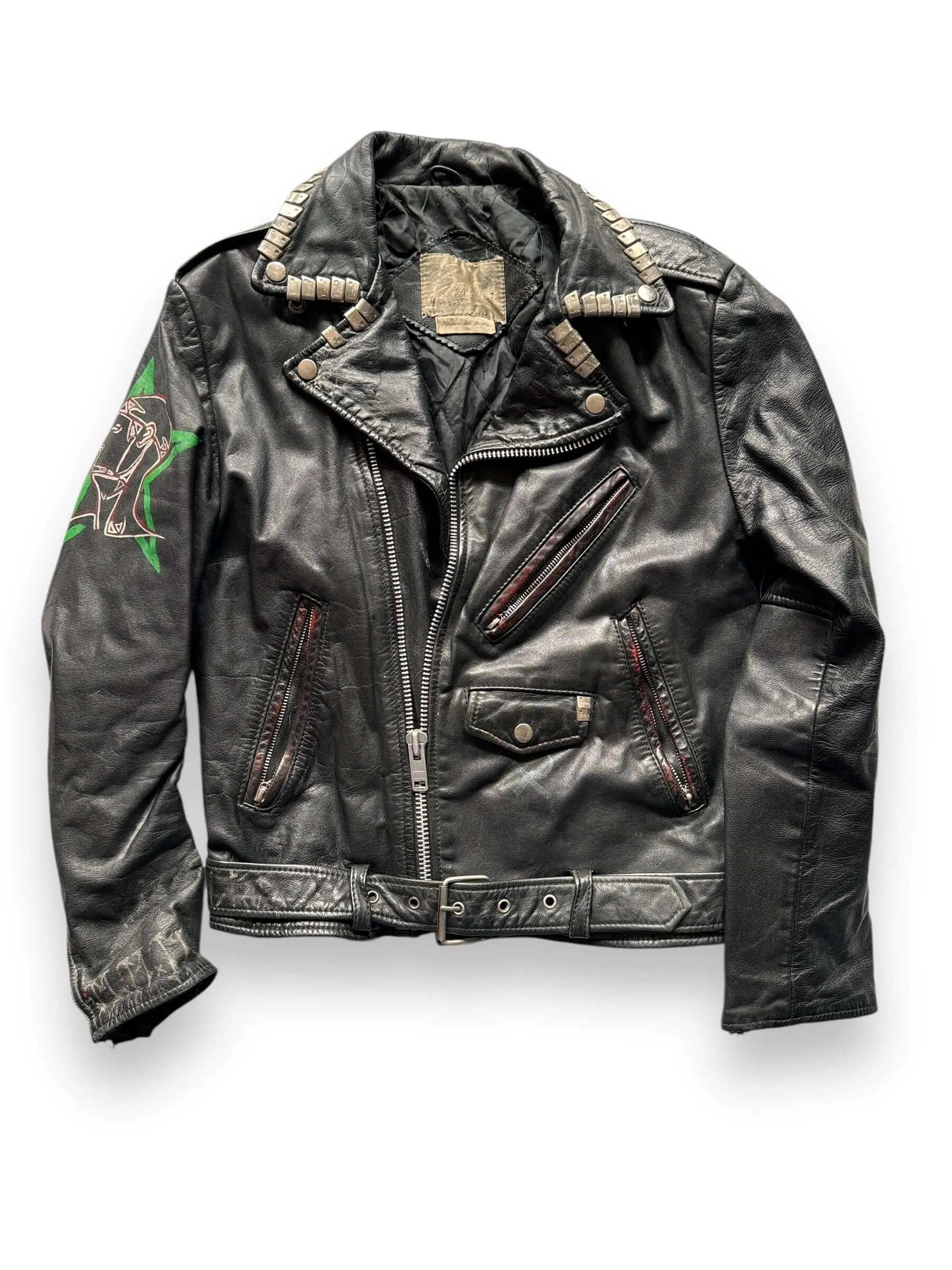 Vintage Sisters of Mercy Studded Leather Jacket SZ M