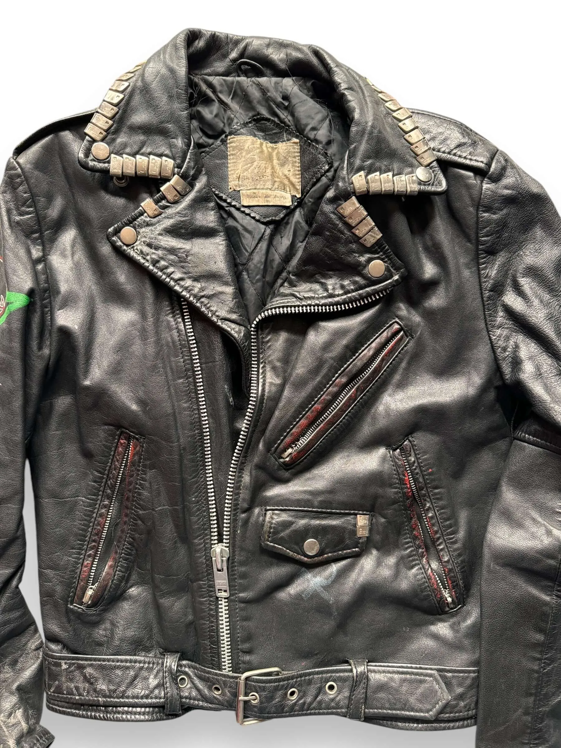 Vintage Sisters of Mercy Studded Leather Jacket SZ M