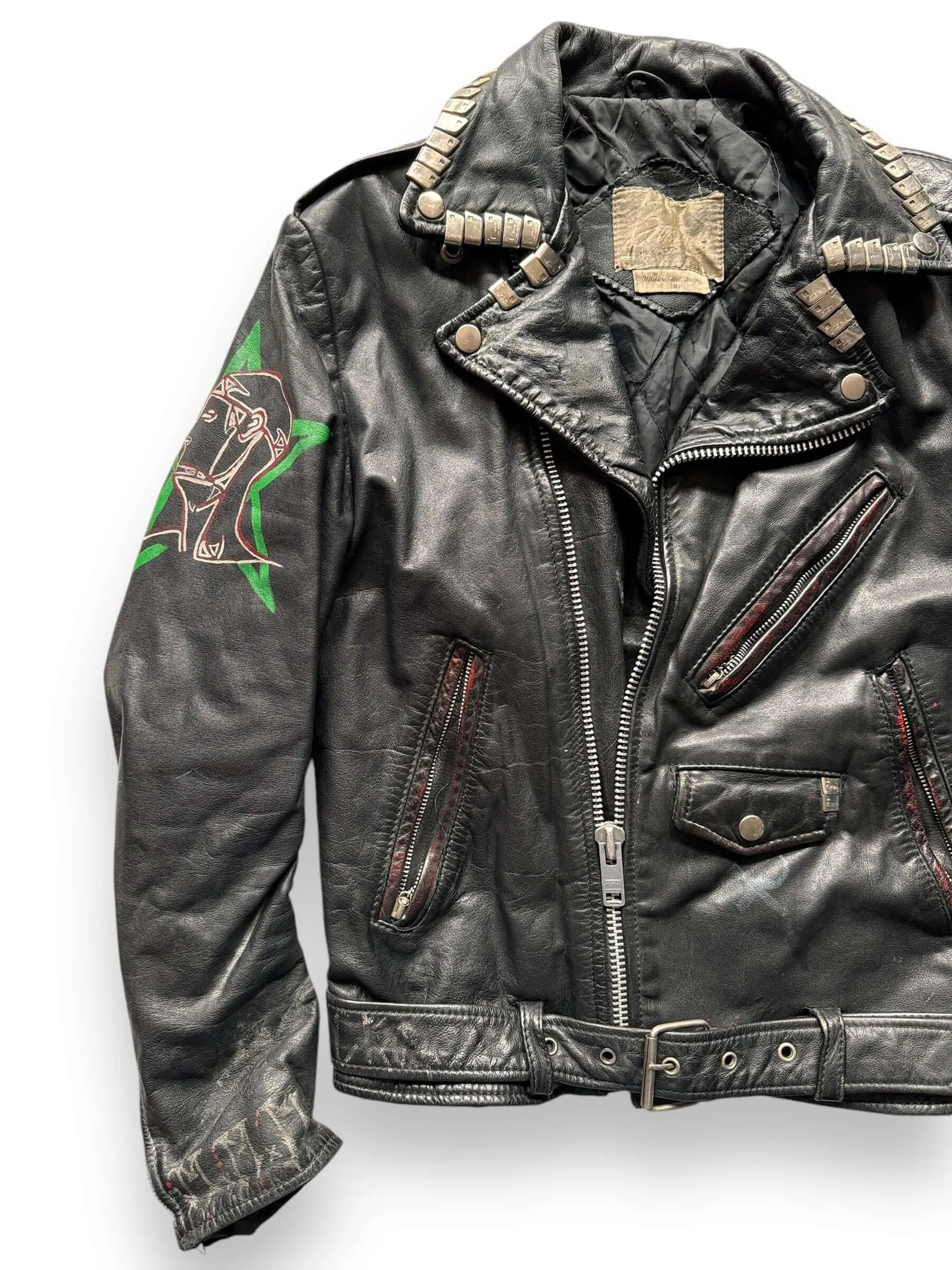 Vintage Sisters of Mercy Studded Leather Jacket SZ M