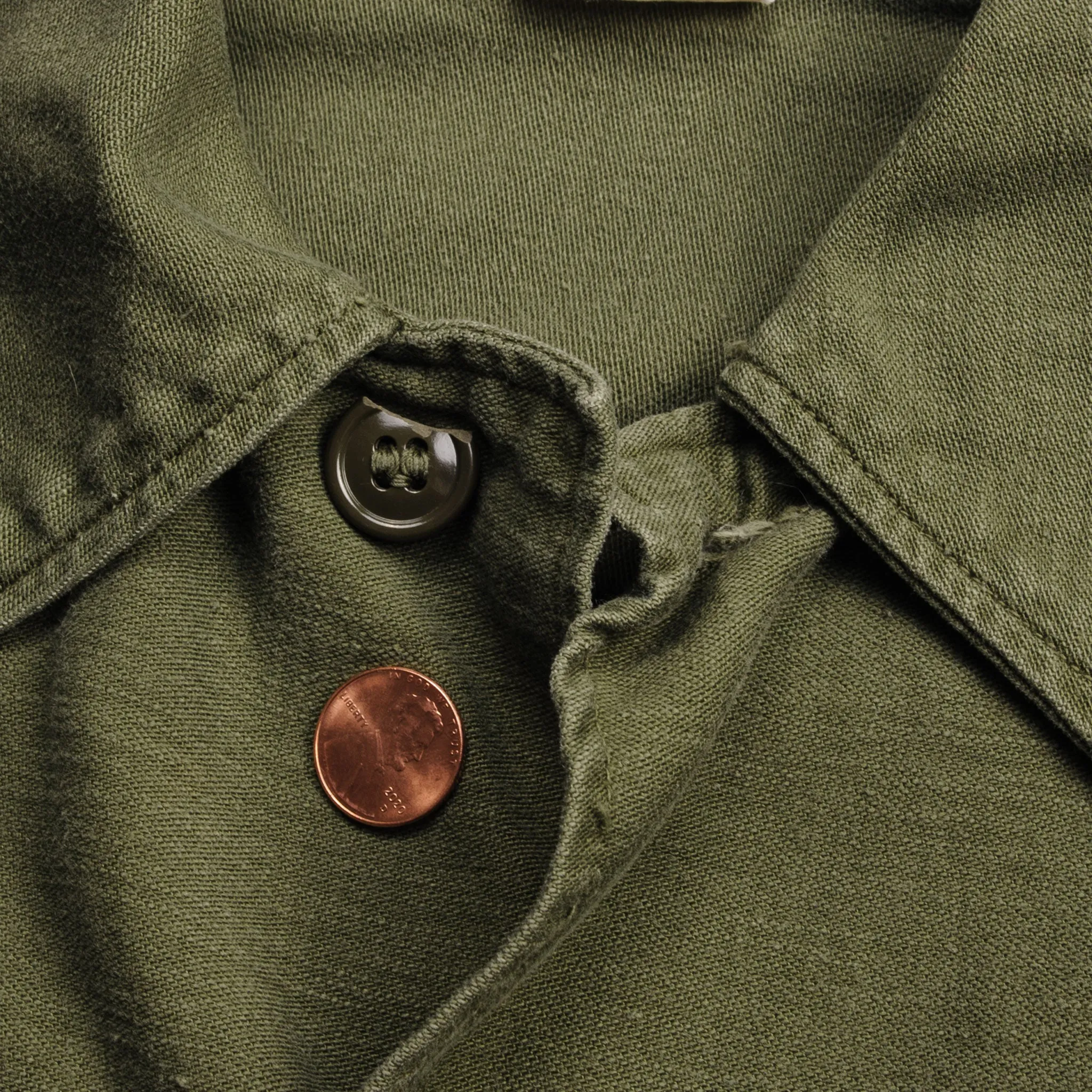 VINTAGE US ARMY UTILITY SHIRT P63 1963/64 VIETNAM WAR SIZE 13 1/2 X 30
