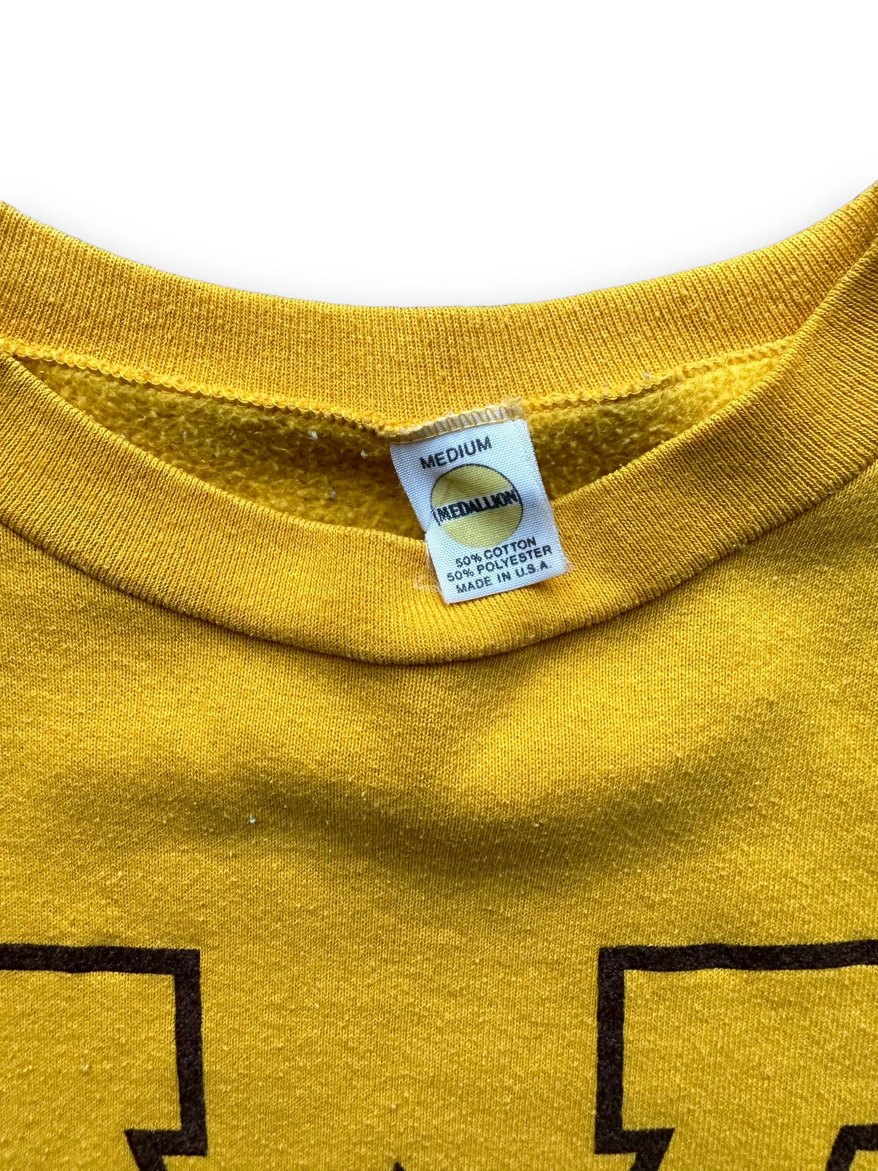 Vintage Yellow Wyoming Crewneck Sweatshirt SZ M | Vintage Crewneck Sweatshirt Seattle | Barn Owl Vintage Seattle
