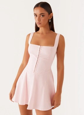 The Isle Mini Dress - Pink Fashion Option Warm Pink