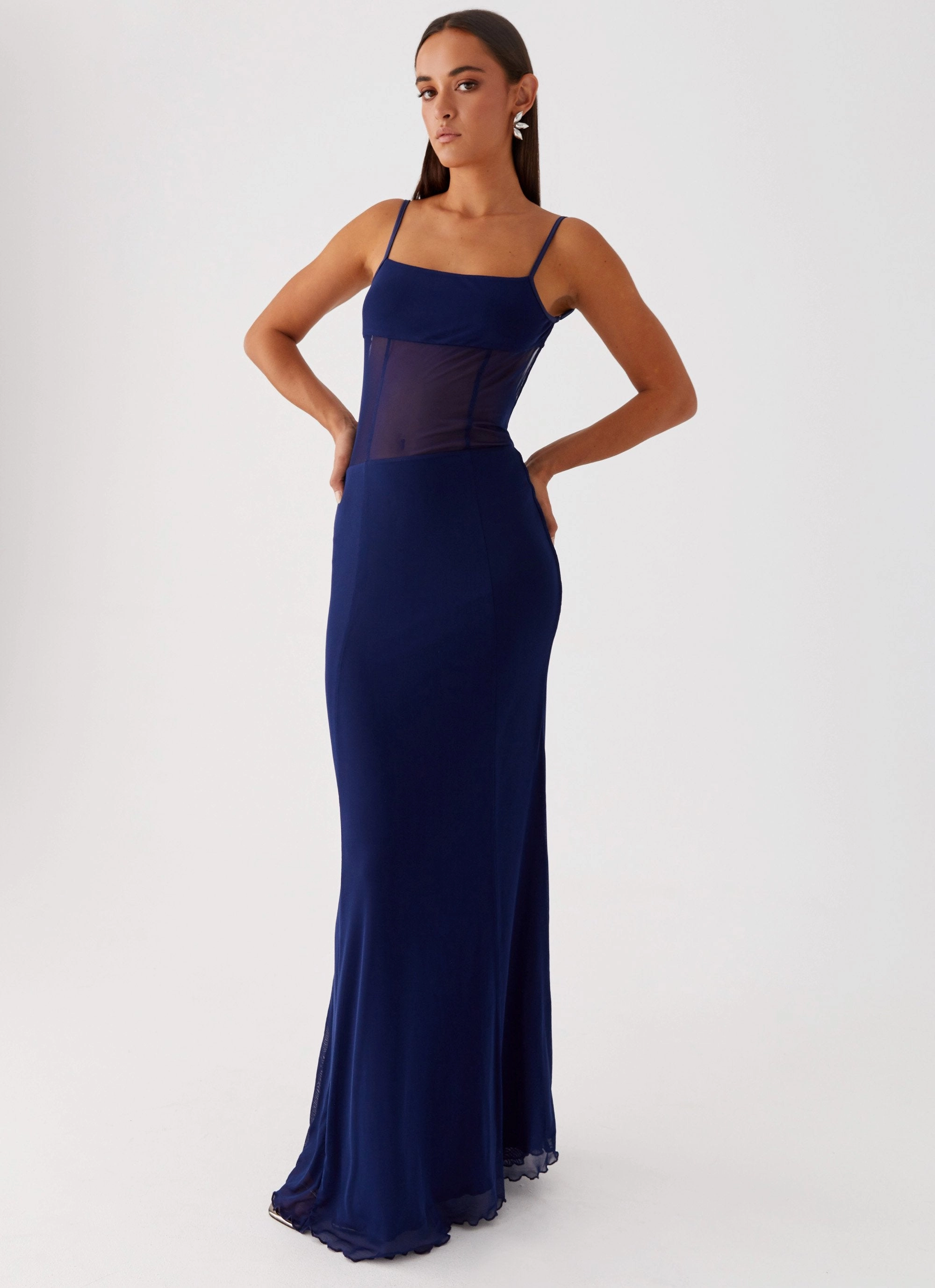 Miranda Maxi Dress - Navy Mood Glow Soft and Stylish