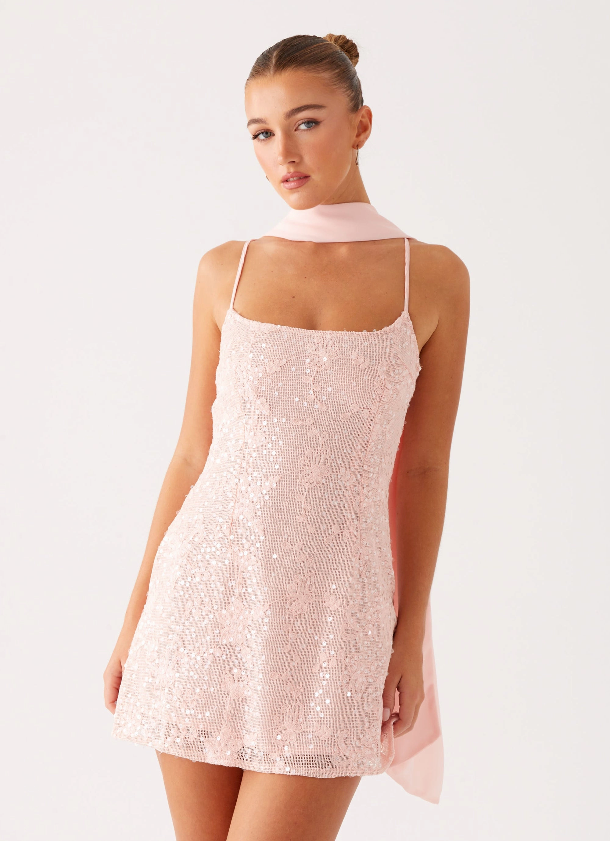 Moment Glow All Daywear Vision Sequin Mini Dress - Pink
