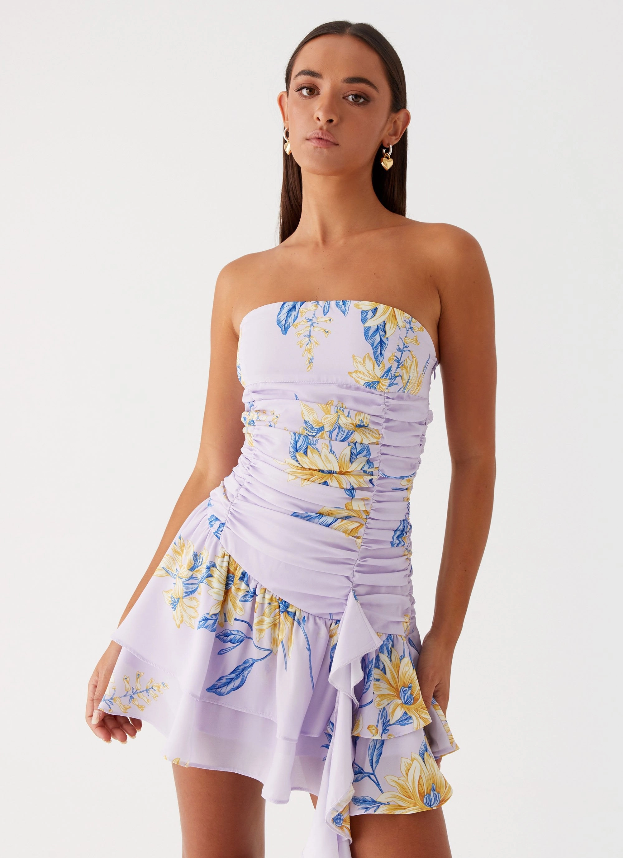 Viviana Mini Dress - Lavender Tailored Elegance Elegant formal outfit