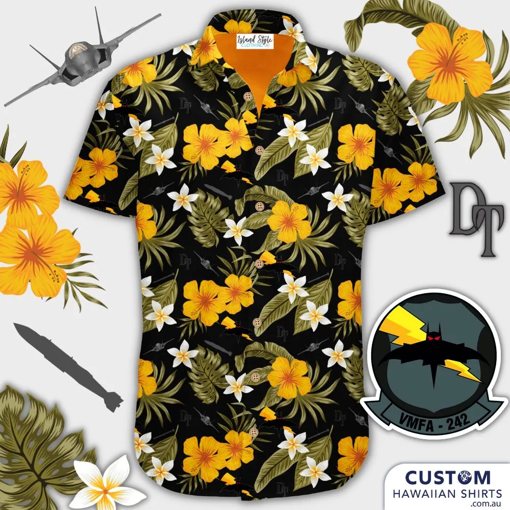 VMFA-242 SQN - USA Military, based in Japan - Custom Hawaiian Shirt