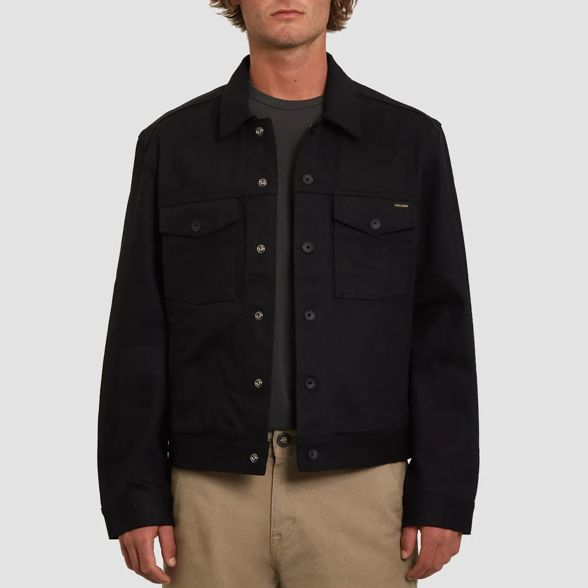 Volcom Stereostone Denim Jacket Black