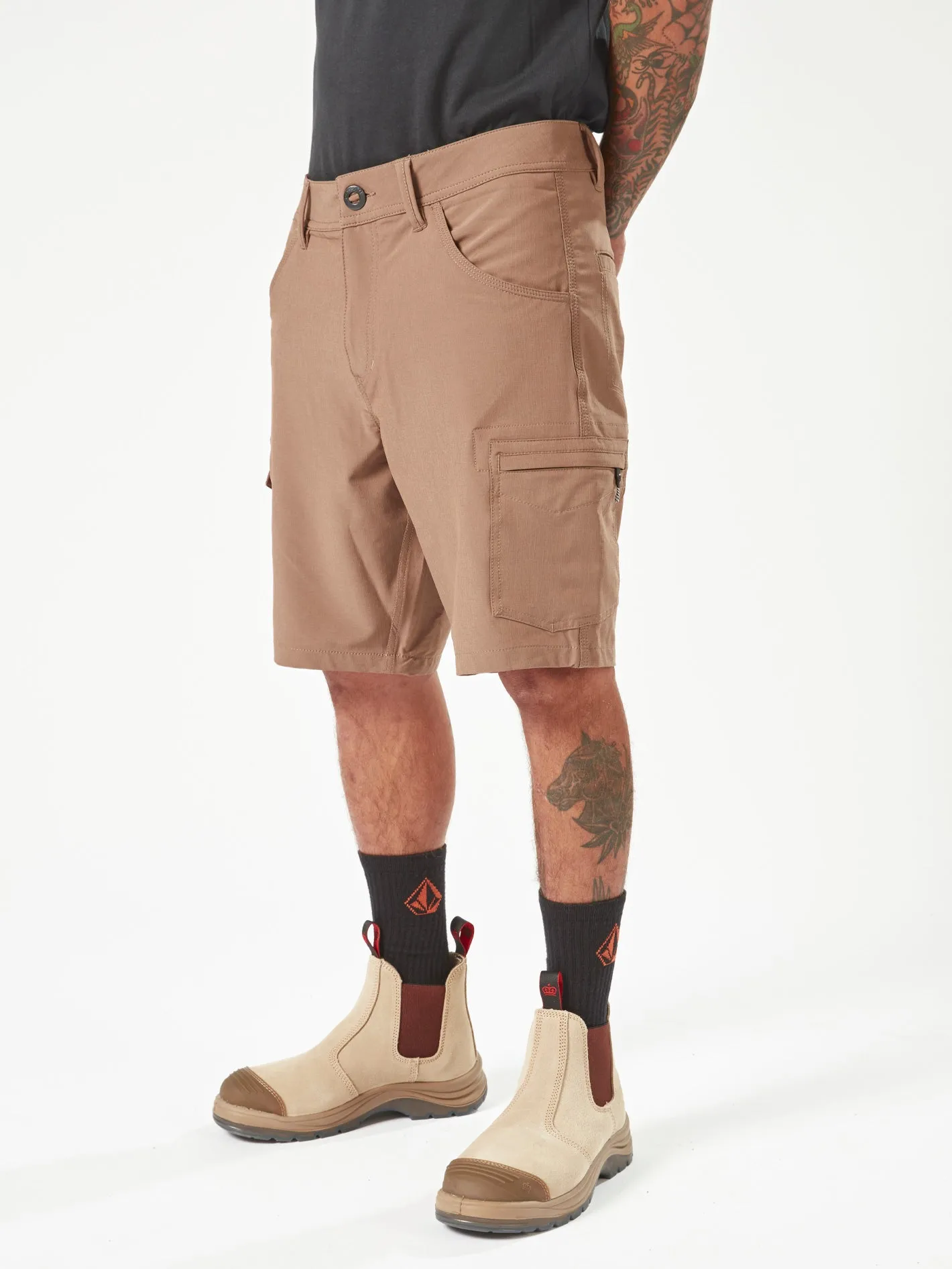 Volcom Workwear Slab Hybrid Shorts - Brindle