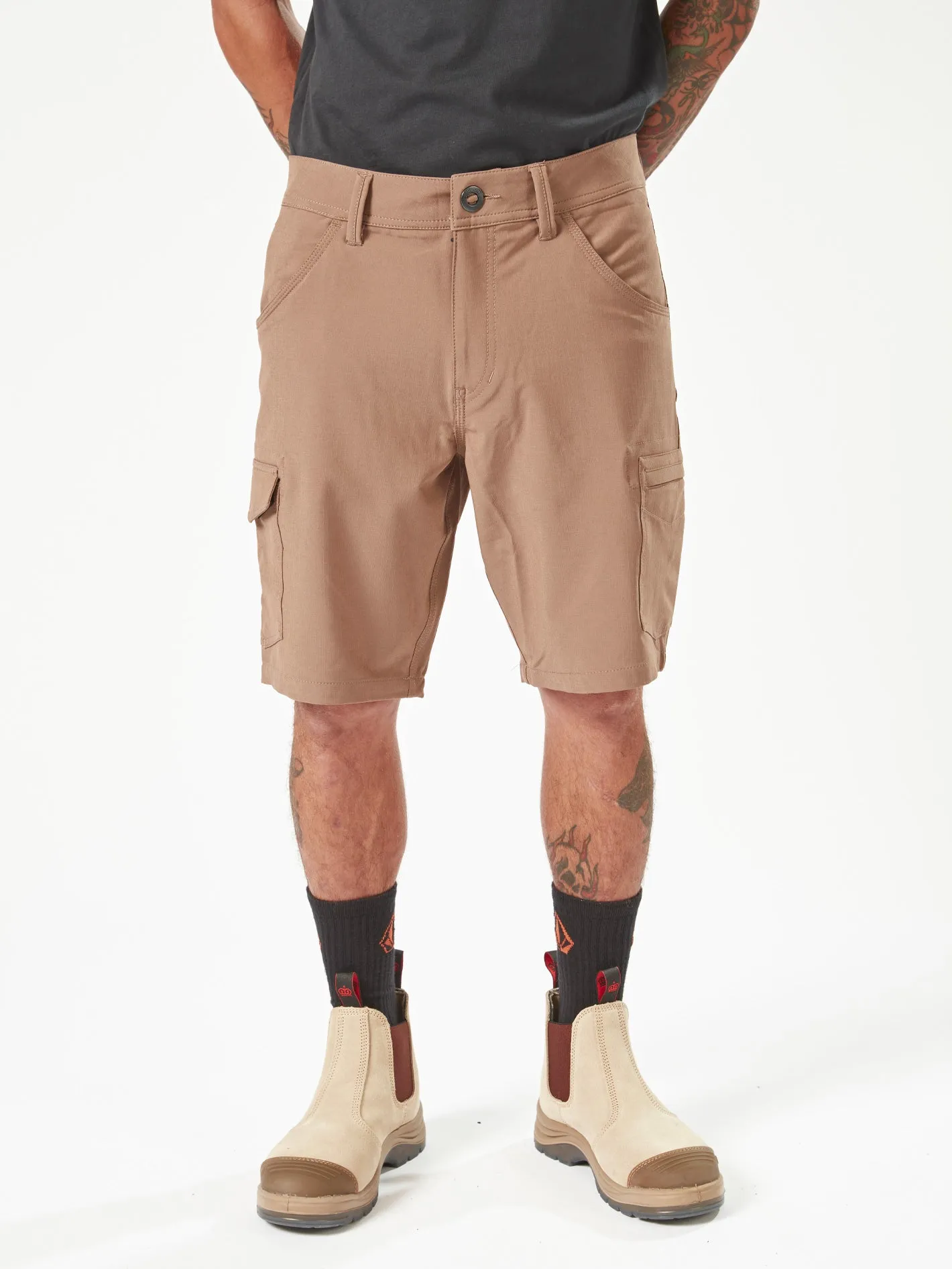 Volcom Workwear Slab Hybrid Shorts - Brindle