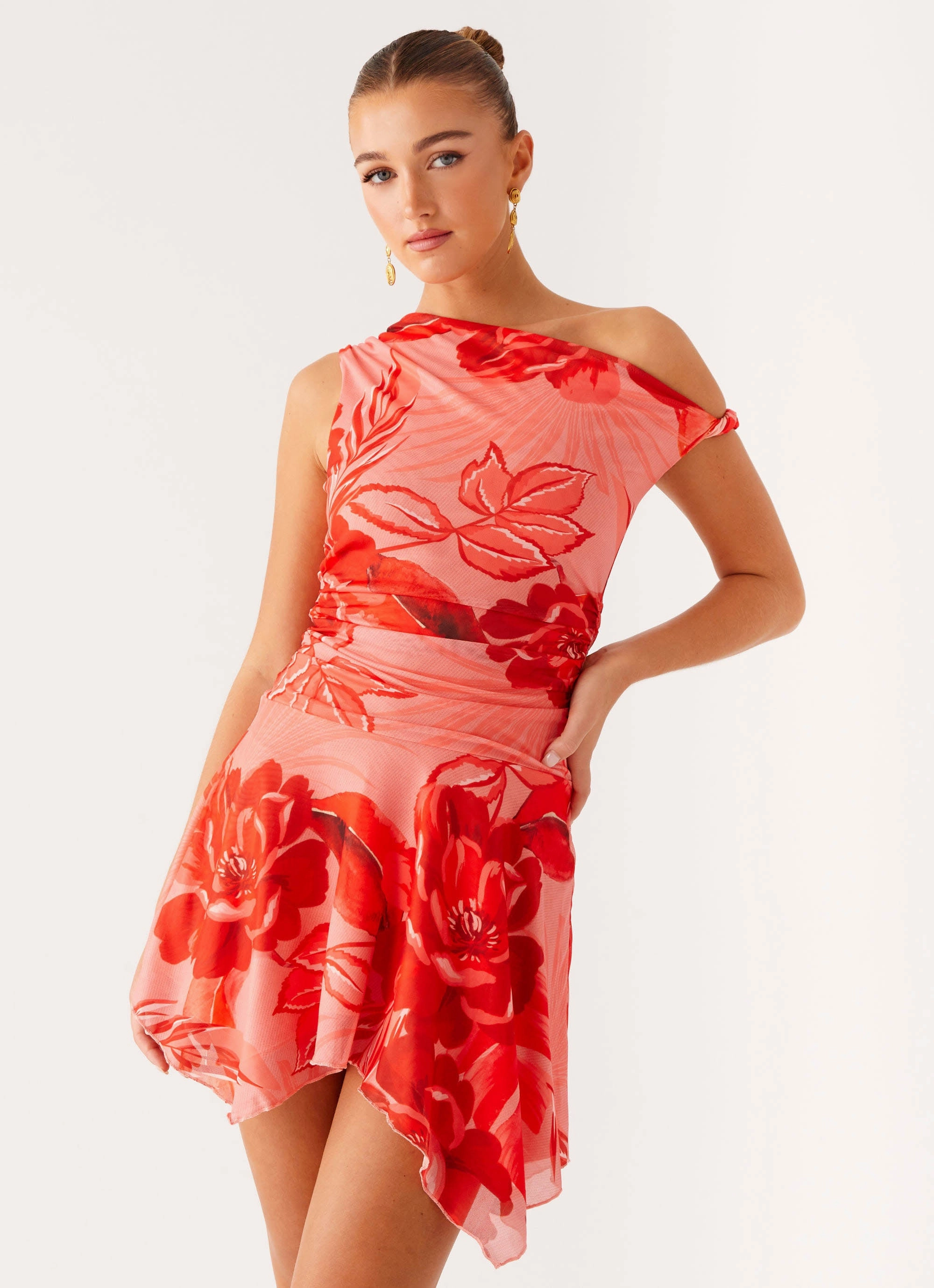 LowProfileZipper Wade Mini Dress - Sicily Sunsets Print