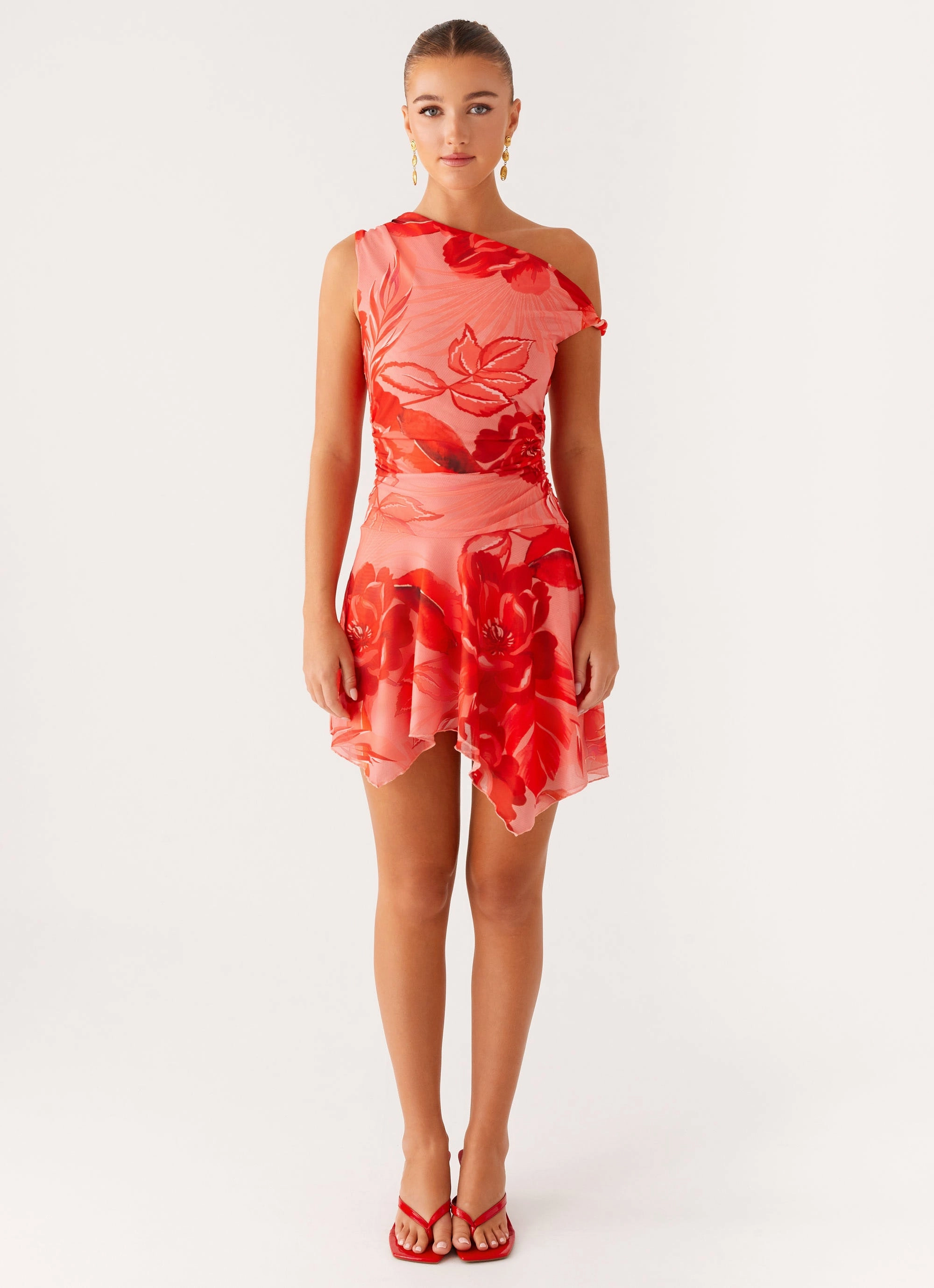 Light Sheen Inner Glow Wade Mini Dress - Sicily Sunsets Print