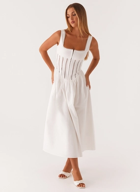Chic Fit Waiting On You Midi Dress - White