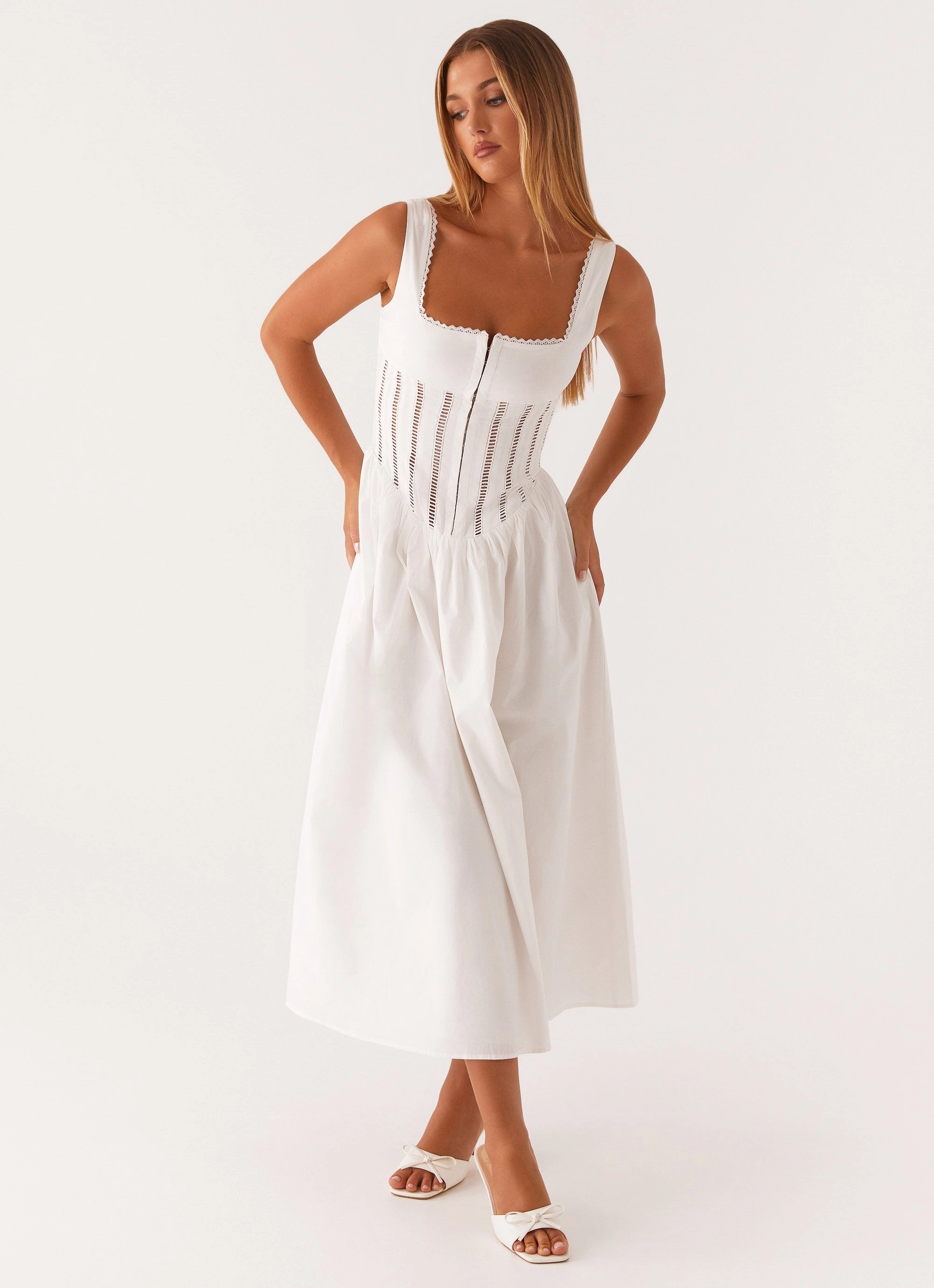 Chic Fit Waiting On You Midi Dress - White