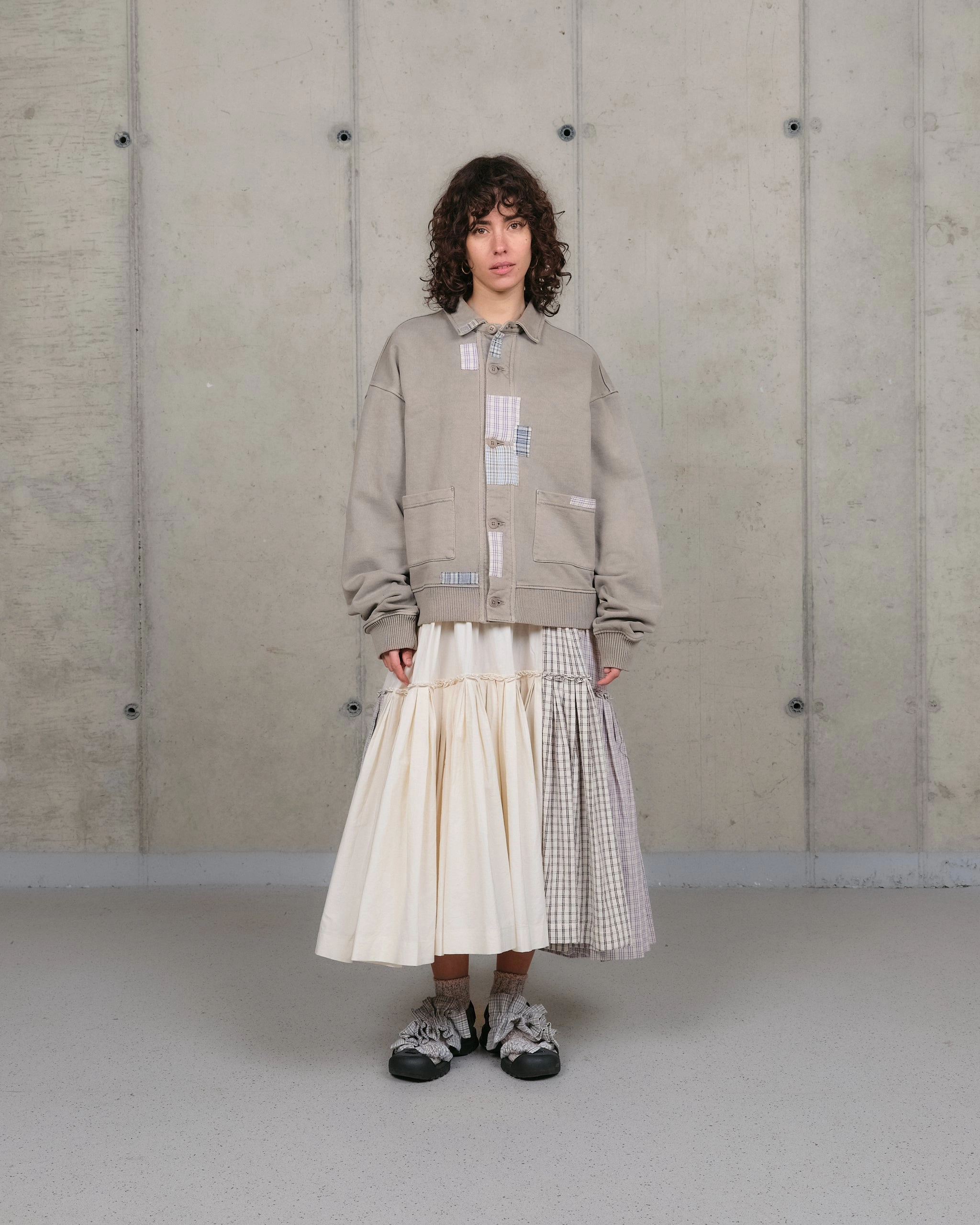 Walking Cardigan - Grey Picnic Smart Shape Layered Wear