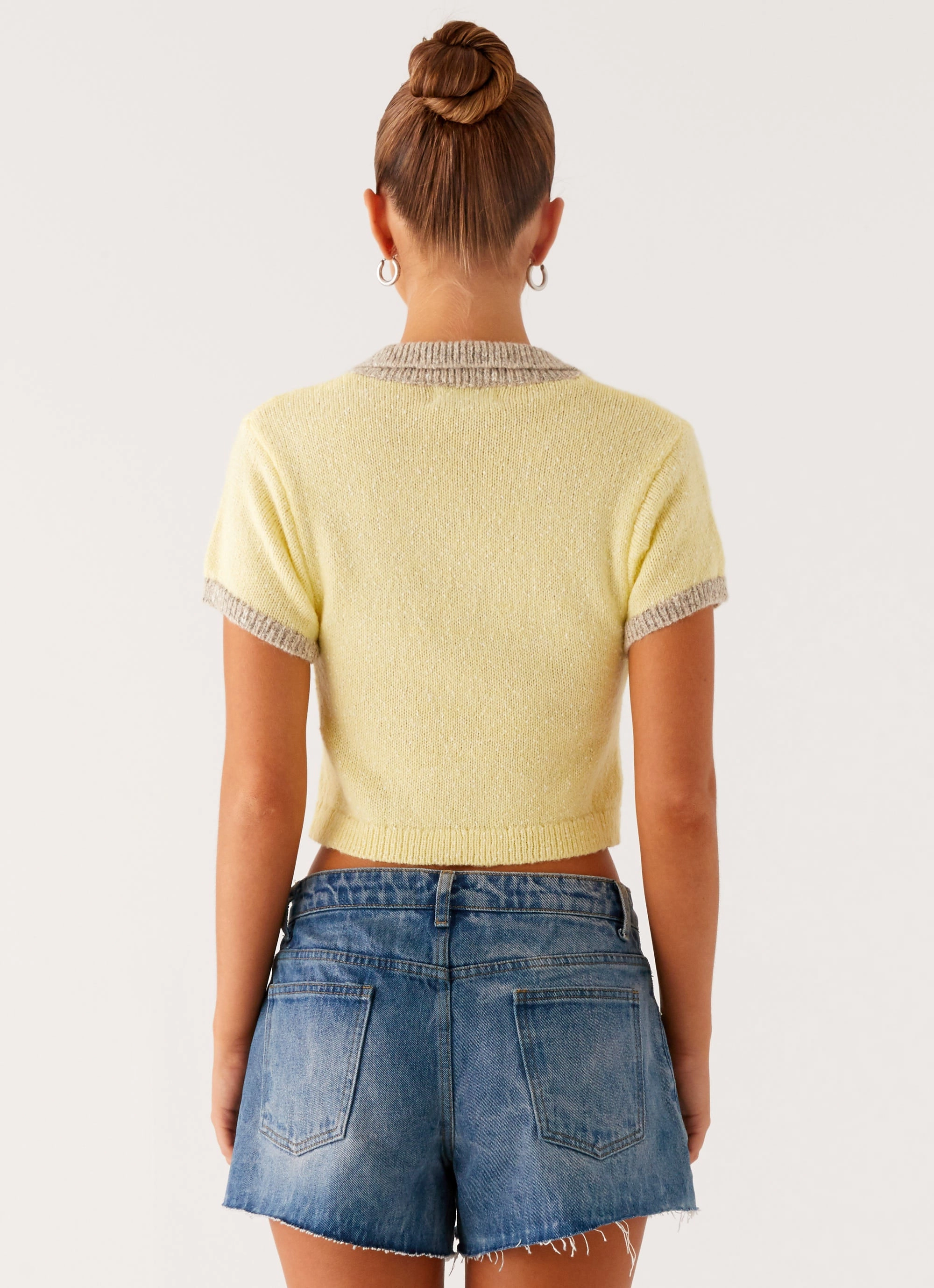 Walsh Knit Polo Top - Yellow SublimatedPrint