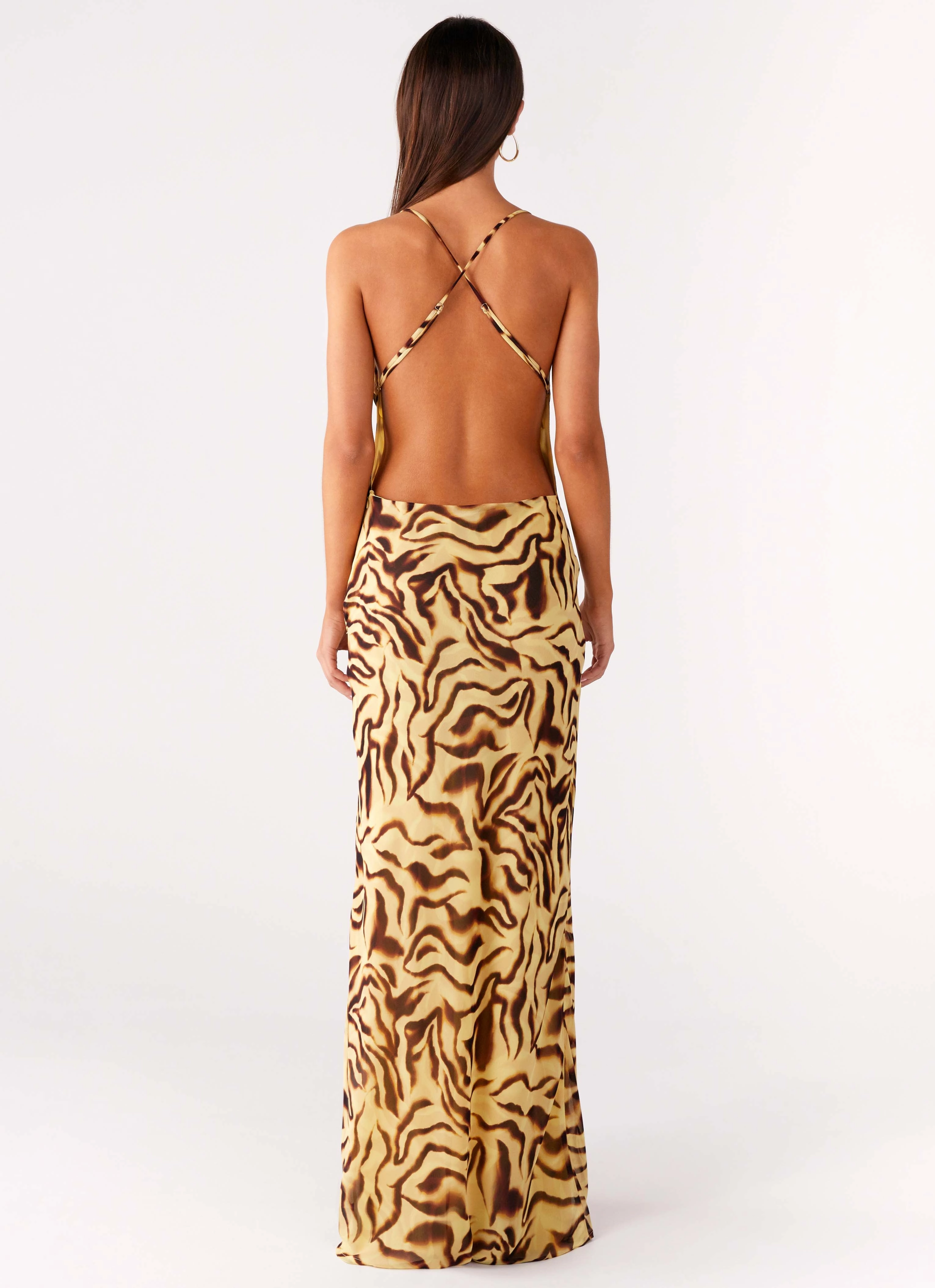 Viva Lune Maxi Dress - Laguna Print Work Appropriate Romantic Mood