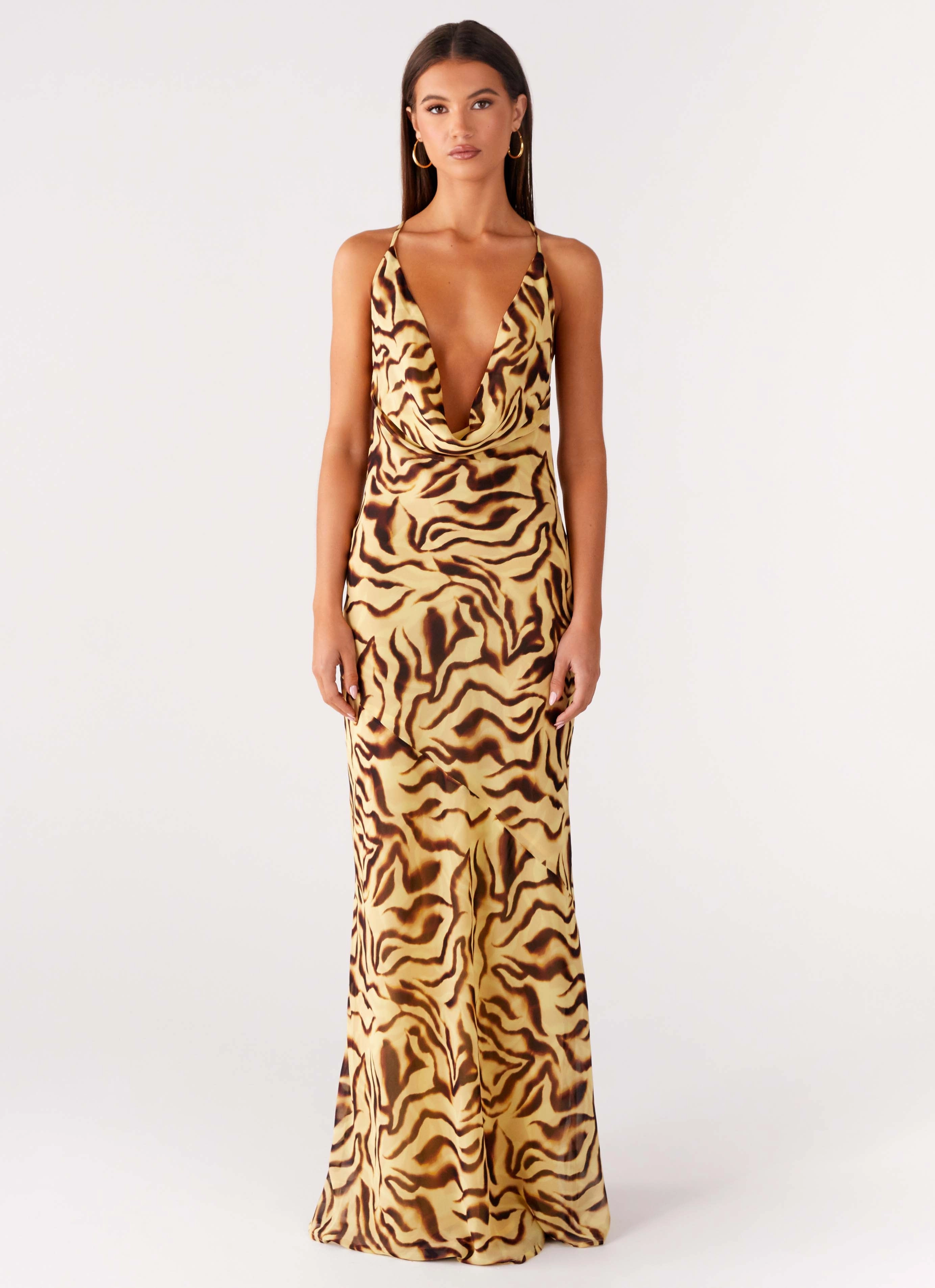 Viva Lune Maxi Dress - Laguna Print Cool Elegance All weather