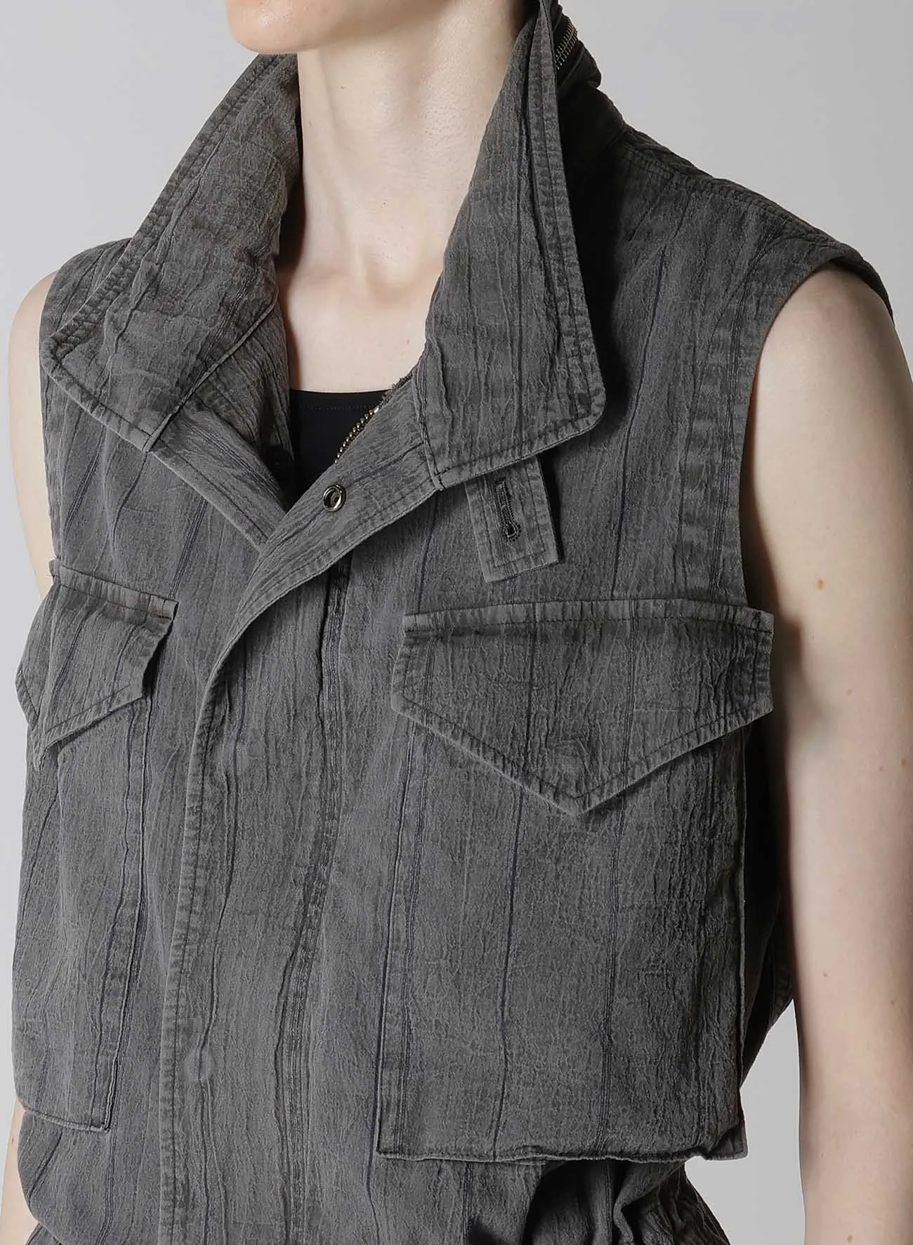 WASHER STRIPE 4 POCKET VEST