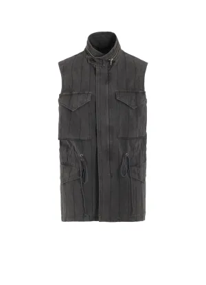 WASHER STRIPE 4 POCKET VEST