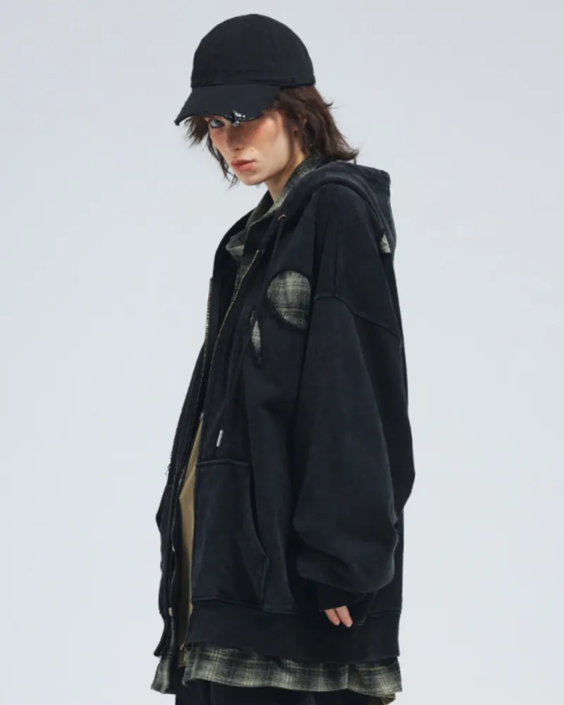 Wasteland Wear Ripped Fake Two Piece Unisex Jacket
