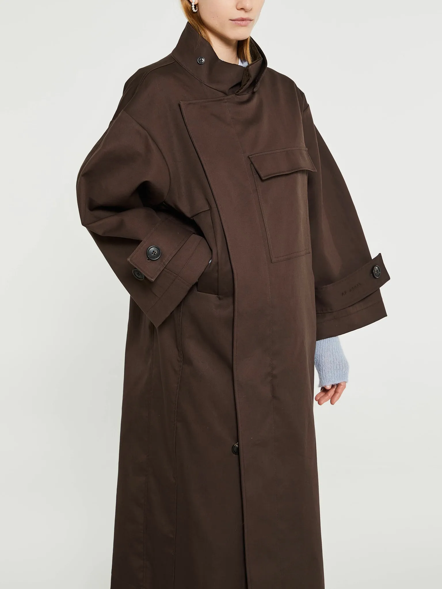 Water Resistant Coat in Dark Brown