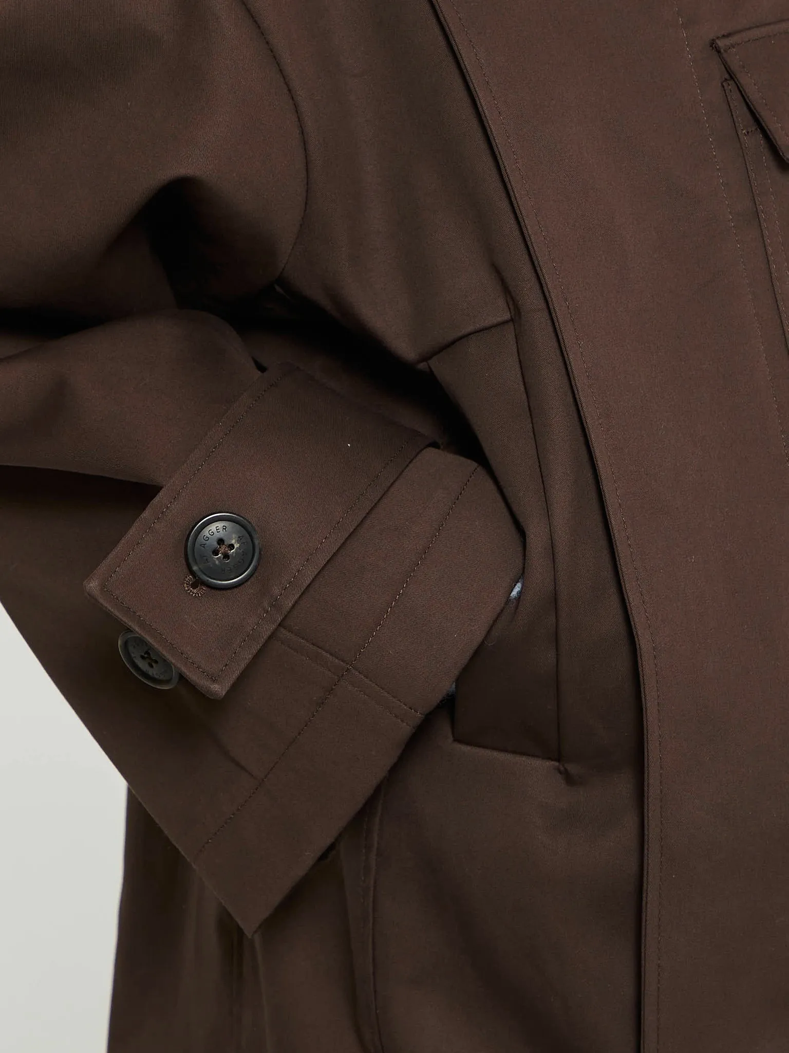 Water Resistant Coat in Dark Brown