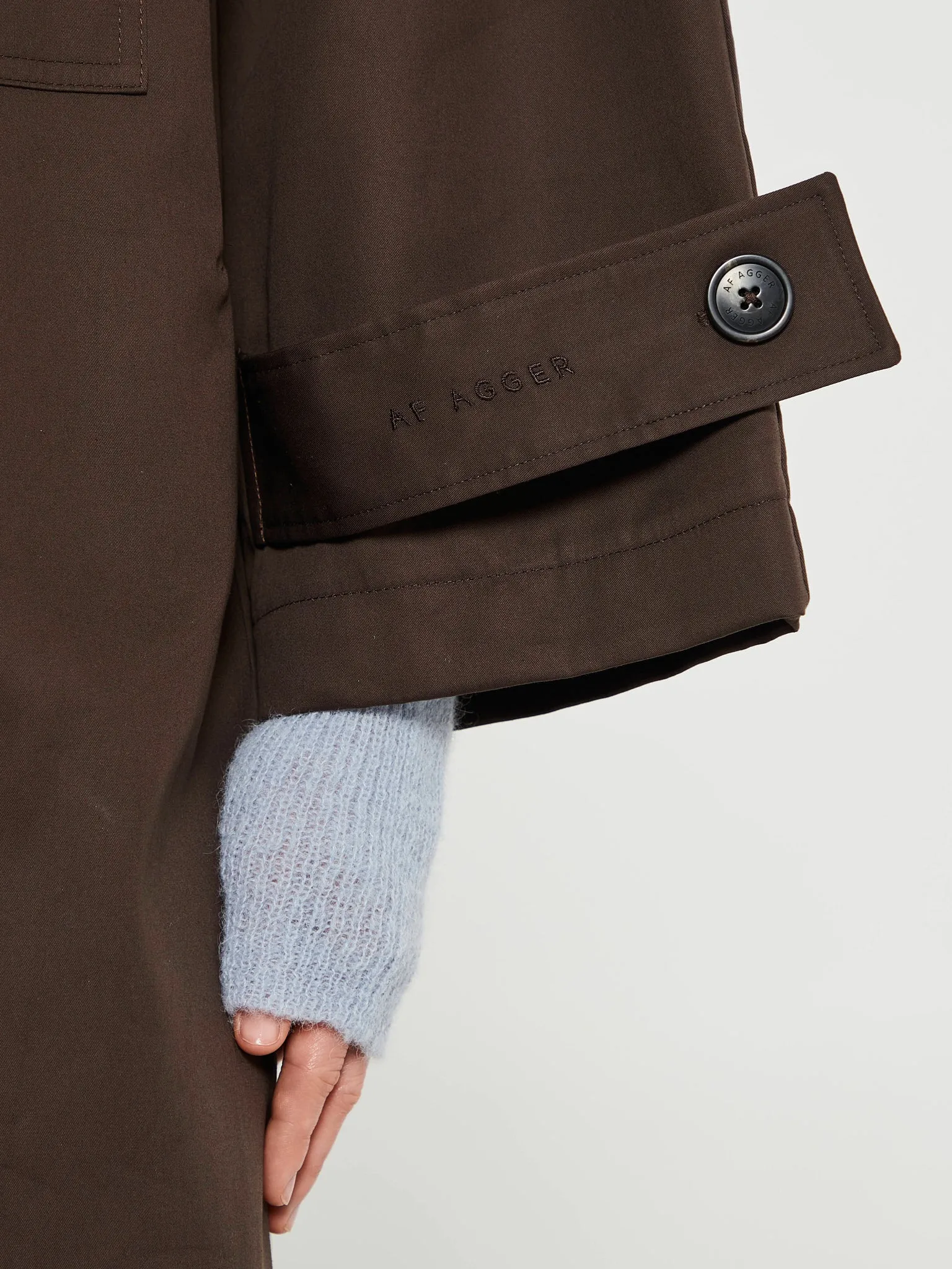 Water Resistant Coat in Dark Brown